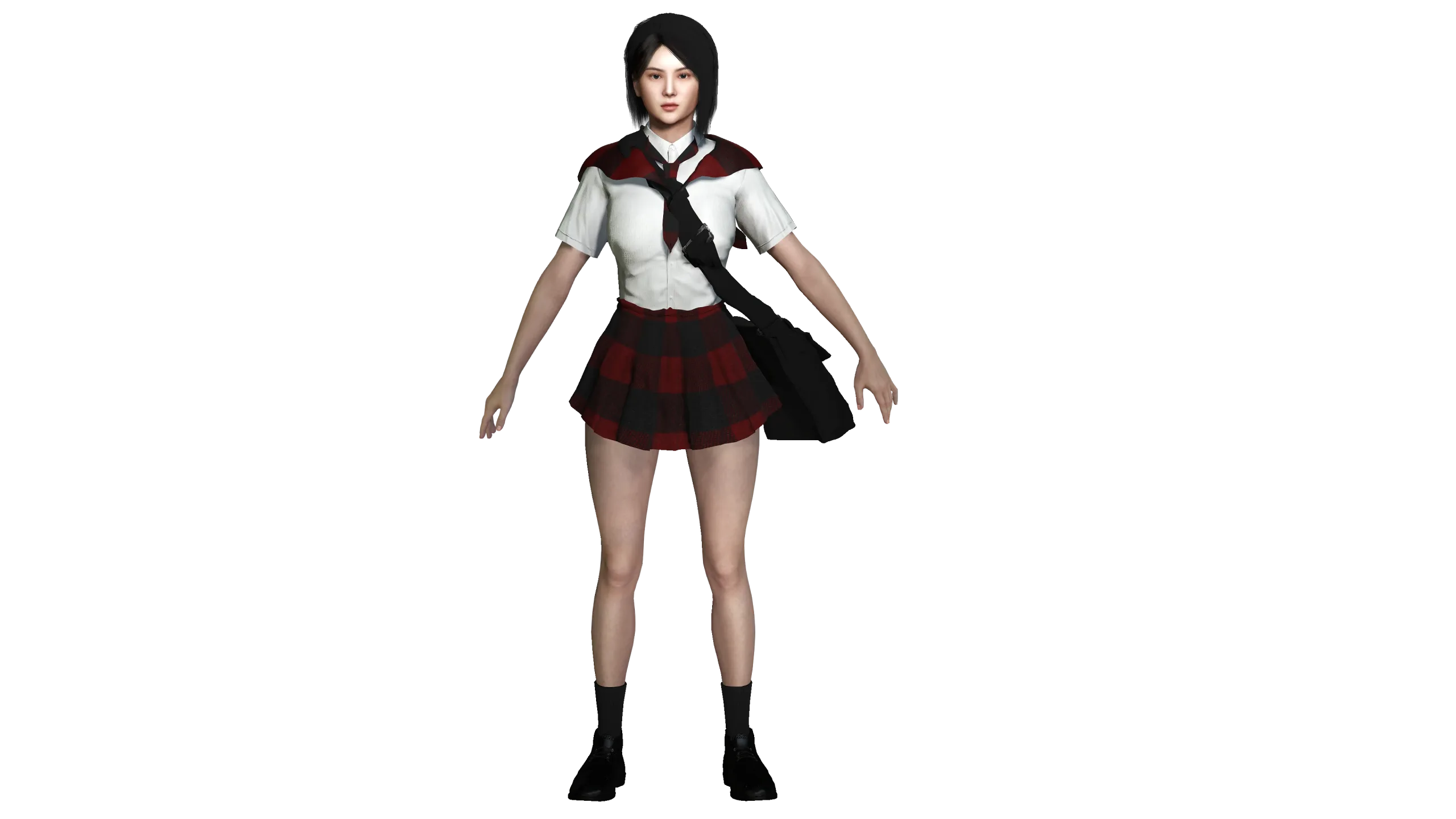 AAA 3D ASIAN SCHOOL GIRL - REALISTIC GAME READY CHARACTER