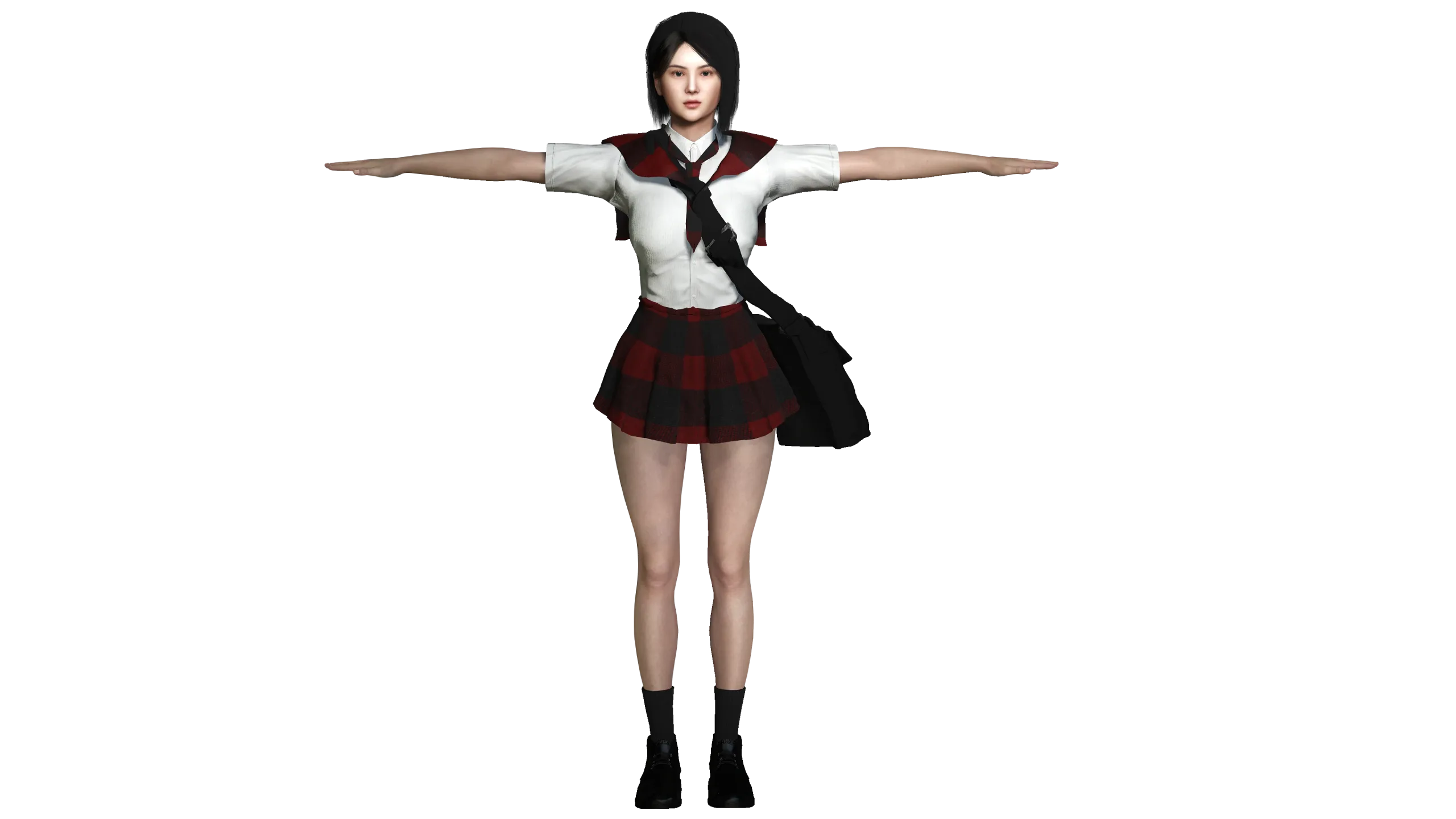 AAA 3D ASIAN SCHOOL GIRL - REALISTIC GAME READY CHARACTER