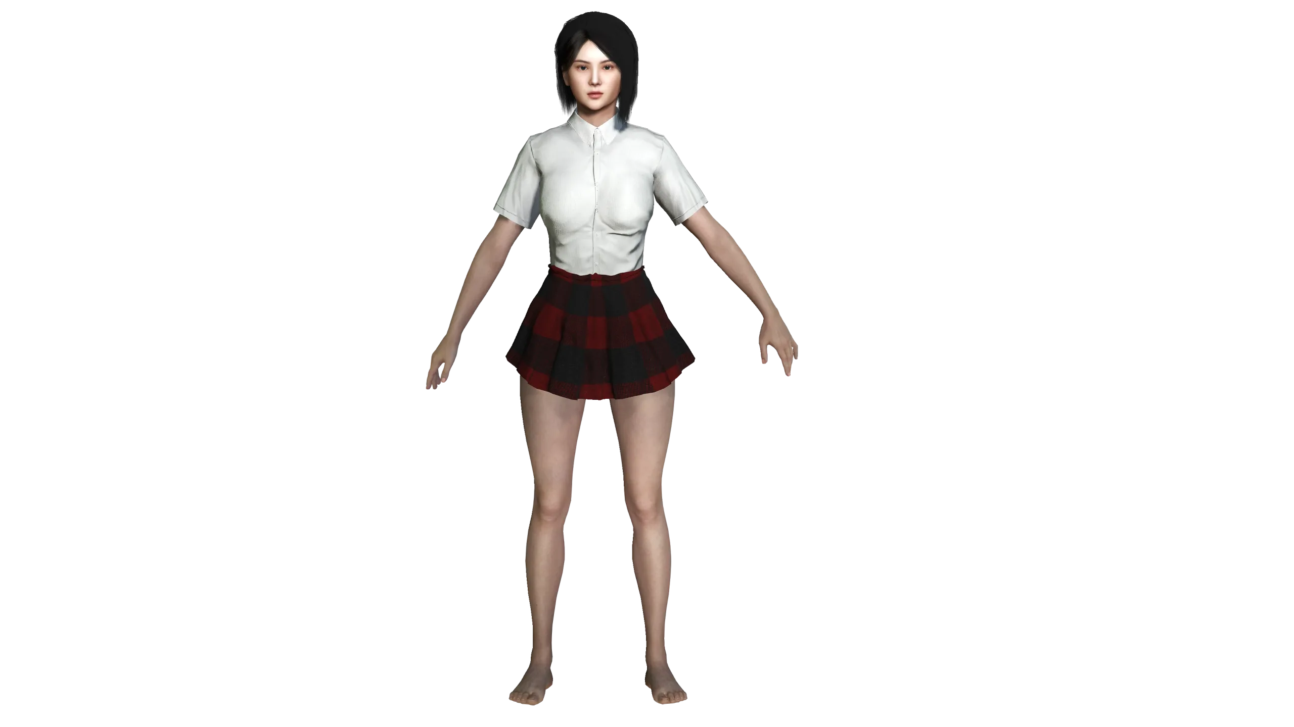 AAA 3D ASIAN SCHOOL GIRL - REALISTIC GAME READY CHARACTER