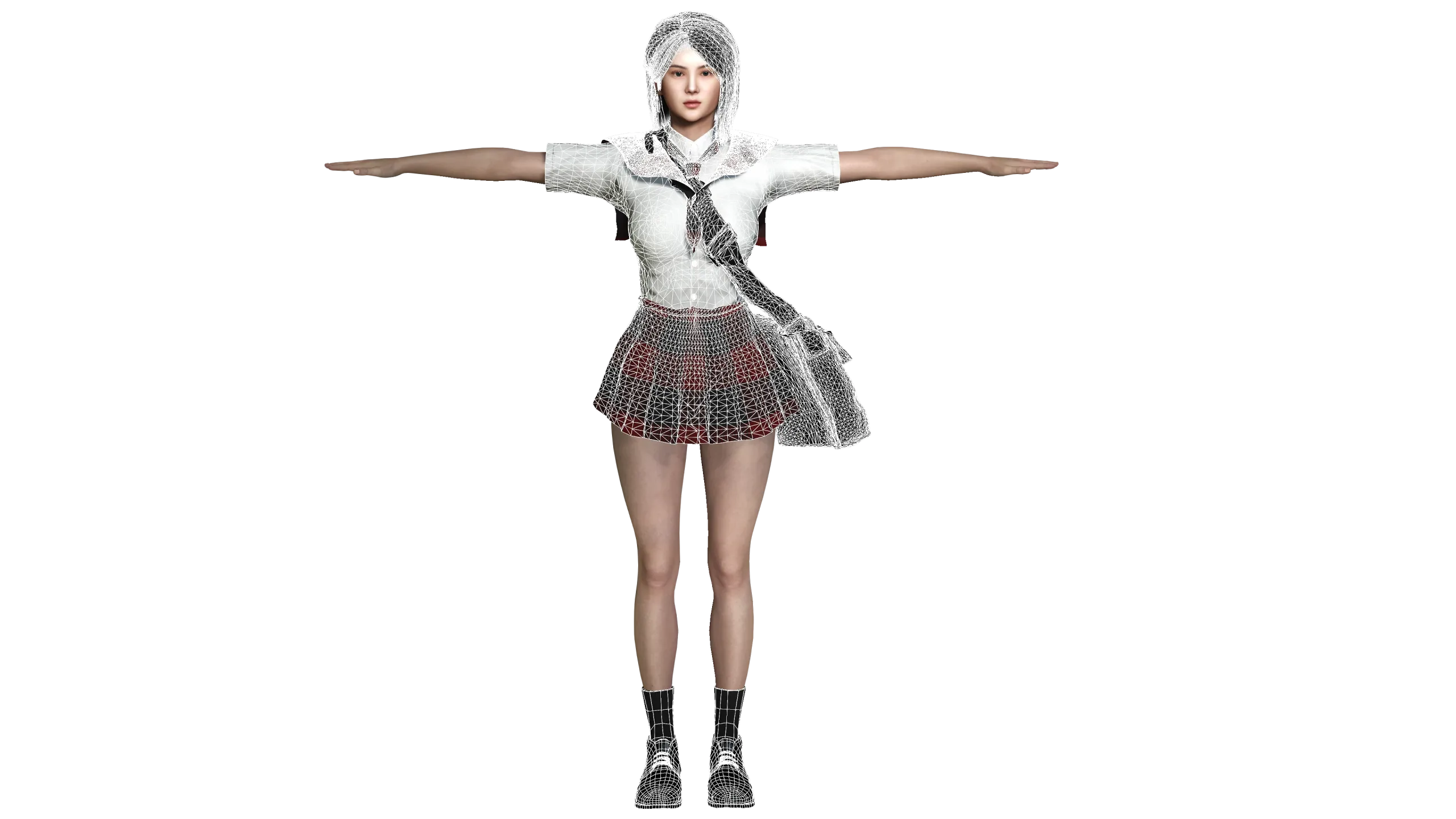 AAA 3D ASIAN SCHOOL GIRL - REALISTIC GAME READY CHARACTER