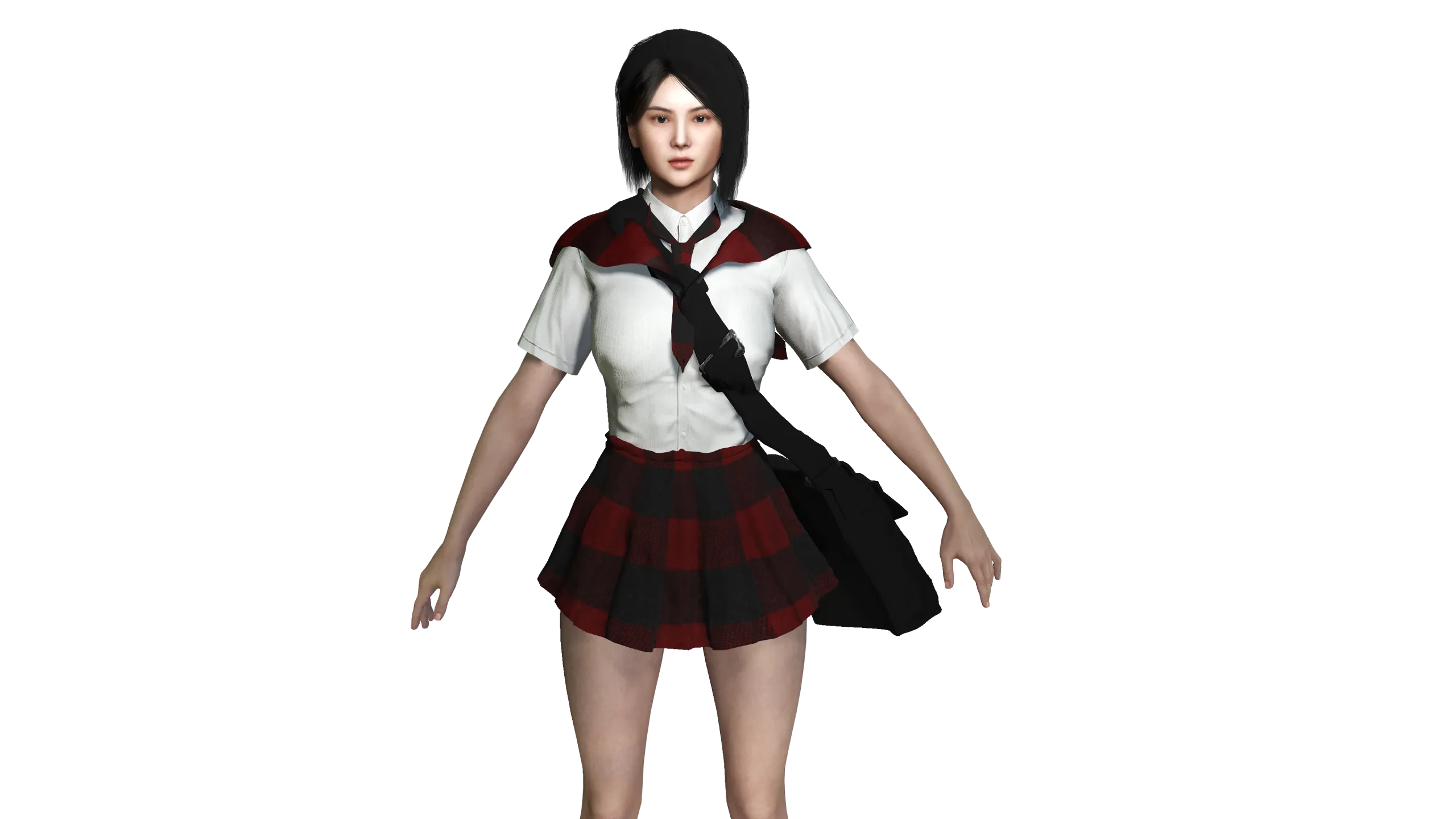 AAA 3D ASIAN SCHOOL GIRL - REALISTIC GAME READY CHARACTER