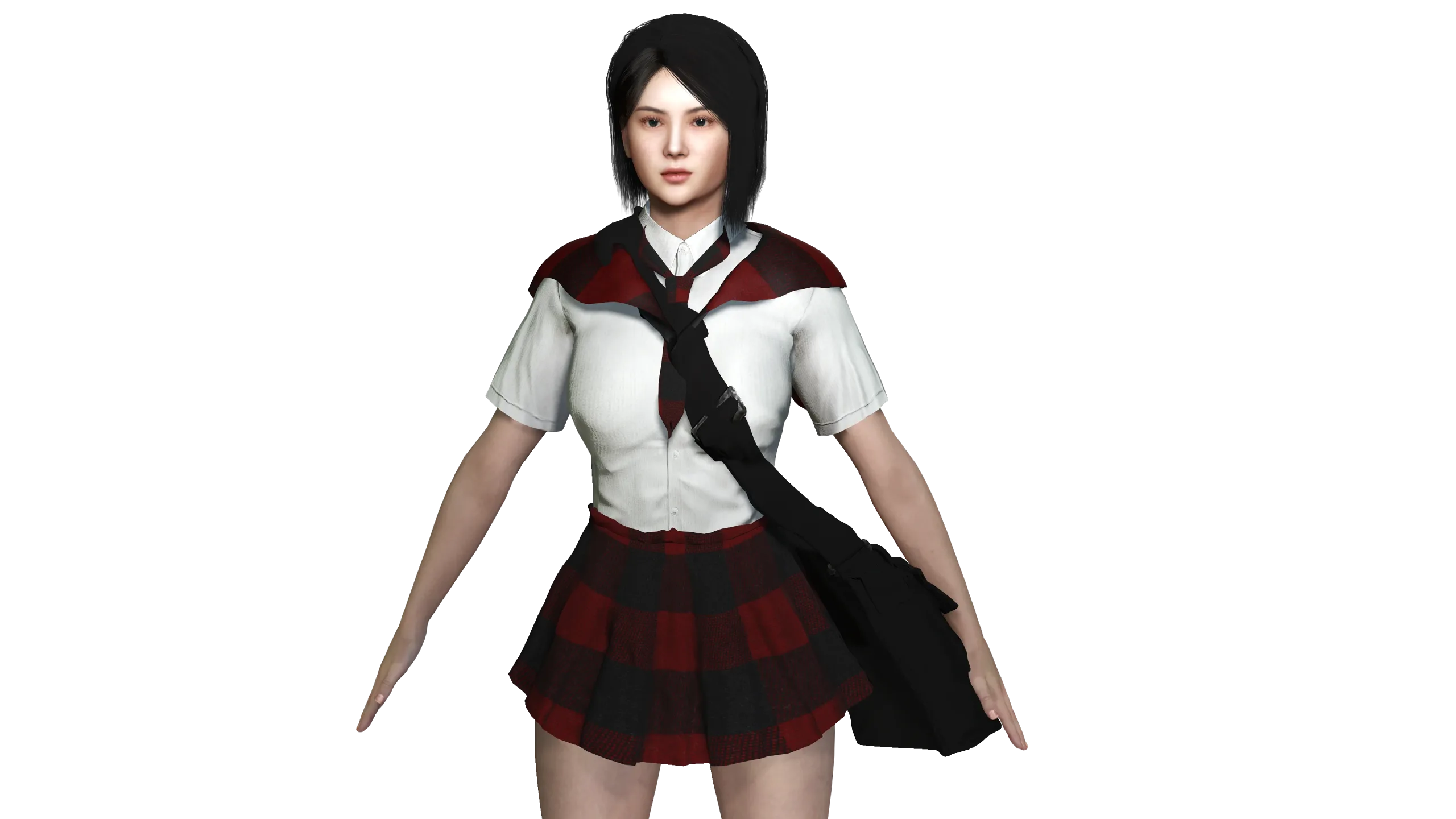 AAA 3D ASIAN SCHOOL GIRL - REALISTIC GAME READY CHARACTER