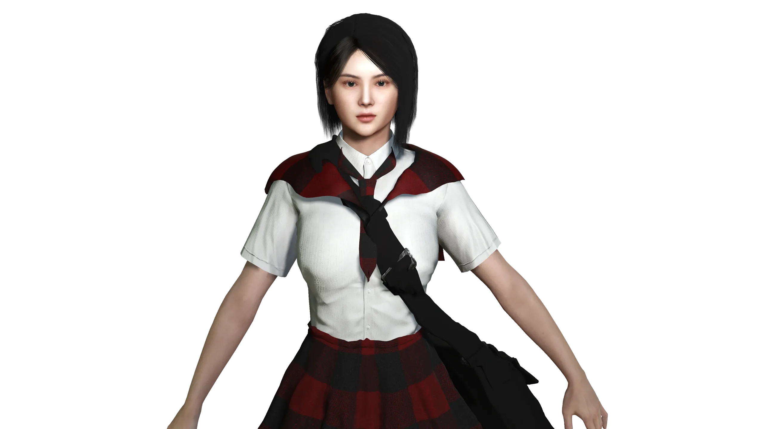 AAA 3D ASIAN SCHOOL GIRL - REALISTIC GAME READY CHARACTER