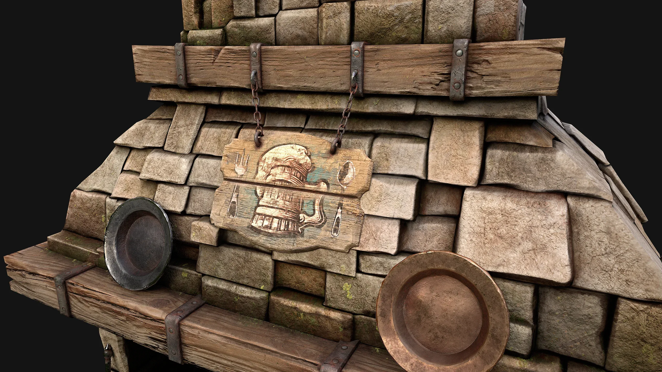 Medieval Fireplace Chimney