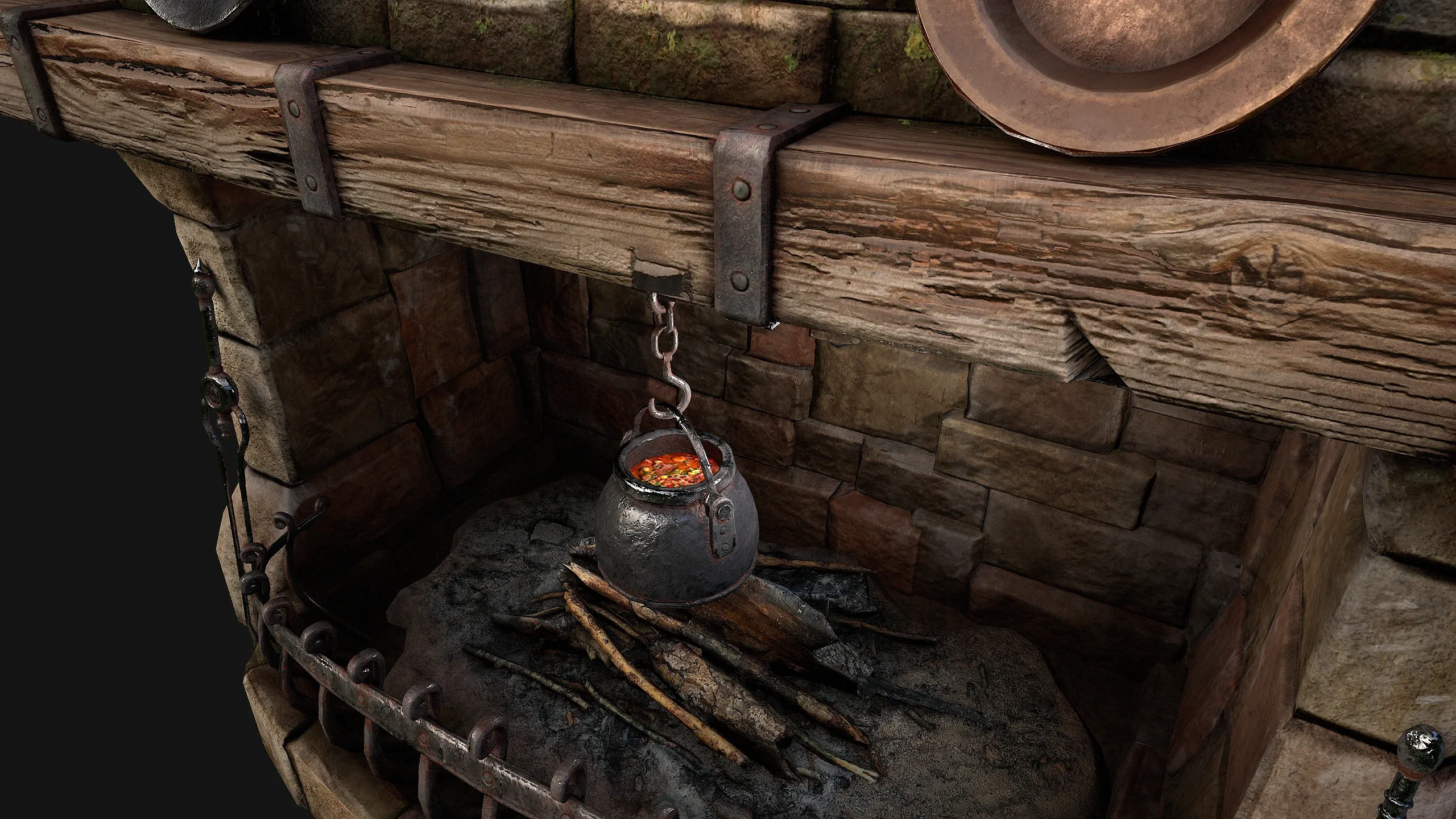 Medieval Fireplace Chimney