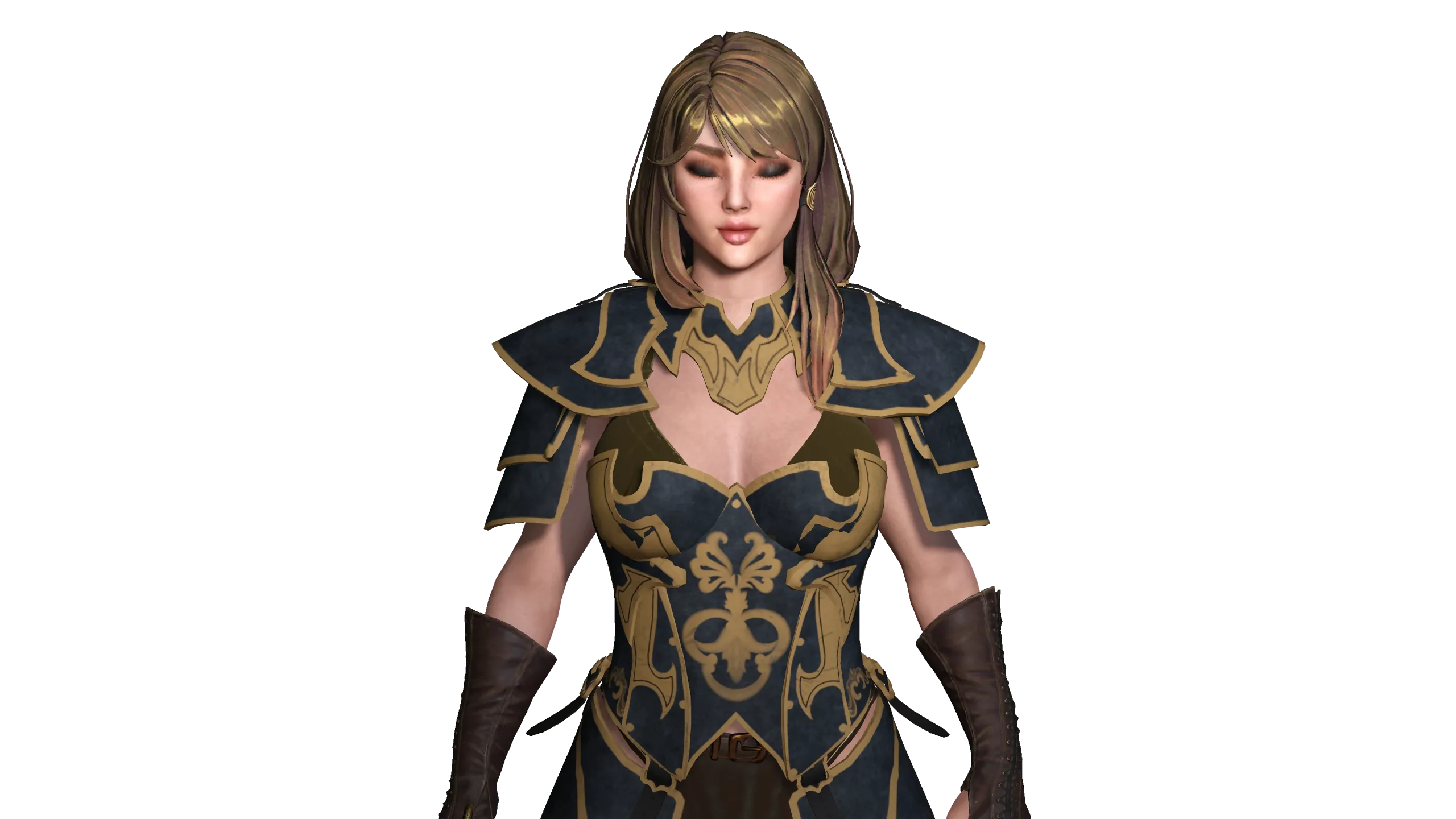 AAA 3D FANTASY FEMALE WARIOR KNIGHT-REALISTIC RIG GAME CHARACTER