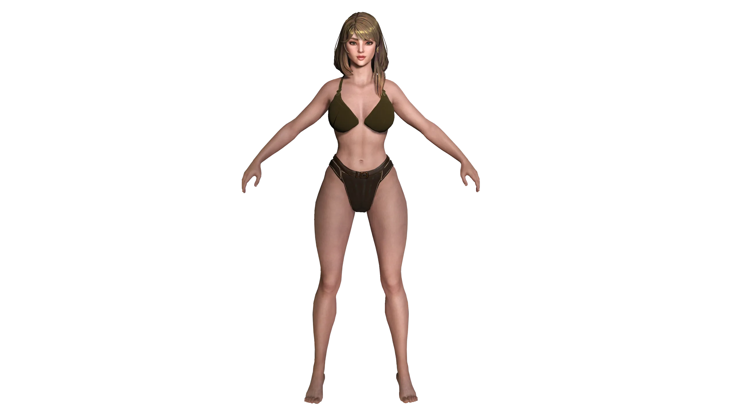 AAA 3D FANTASY FEMALE WARIOR KNIGHT-REALISTIC RIG GAME CHARACTER