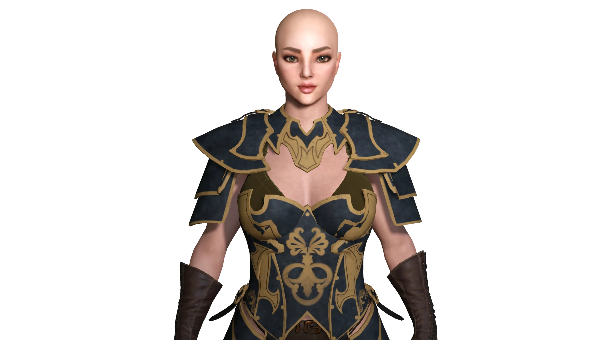 AAA 3D FANTASY FEMALE WARIOR KNIGHT-REALISTIC RIG GAME CHARACTER