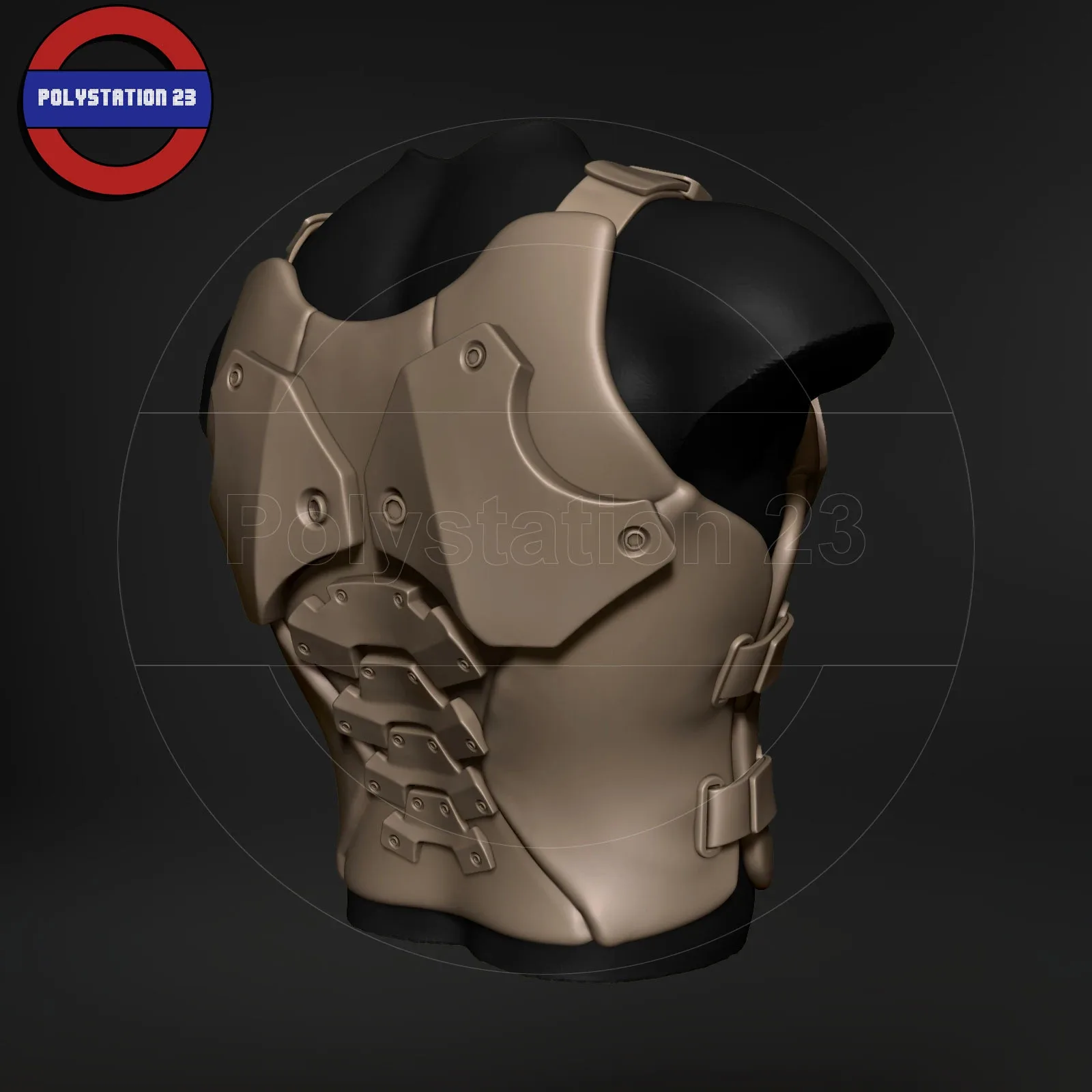 Sci fi character Torso armour v6 highpoly zbrush