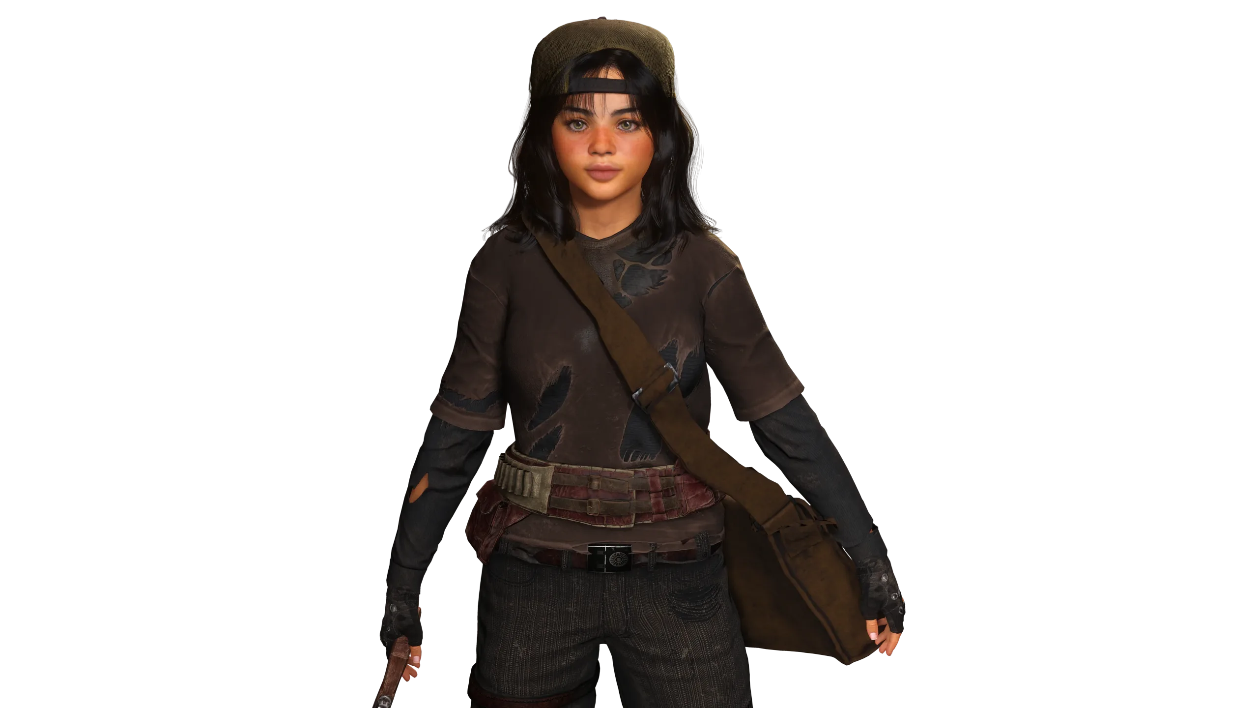 AAA 3D REALISTIC CHARACTER -TEENAGE GIRL SURVIVOR APOCALYPTIC 01