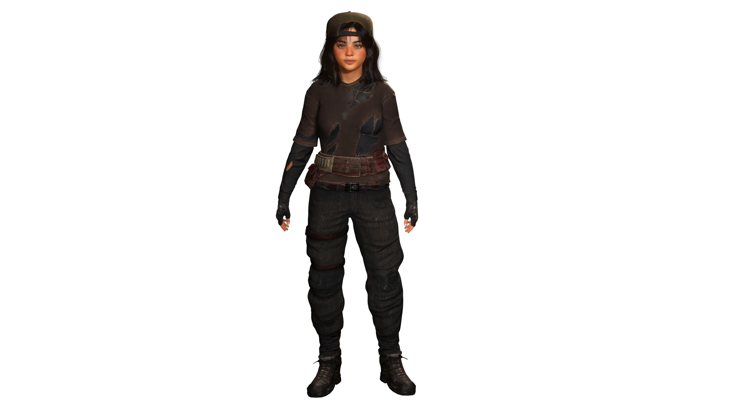 AAA 3D REALISTIC CHARACTER -TEENAGE GIRL SURVIVOR APOCALYPTIC 01