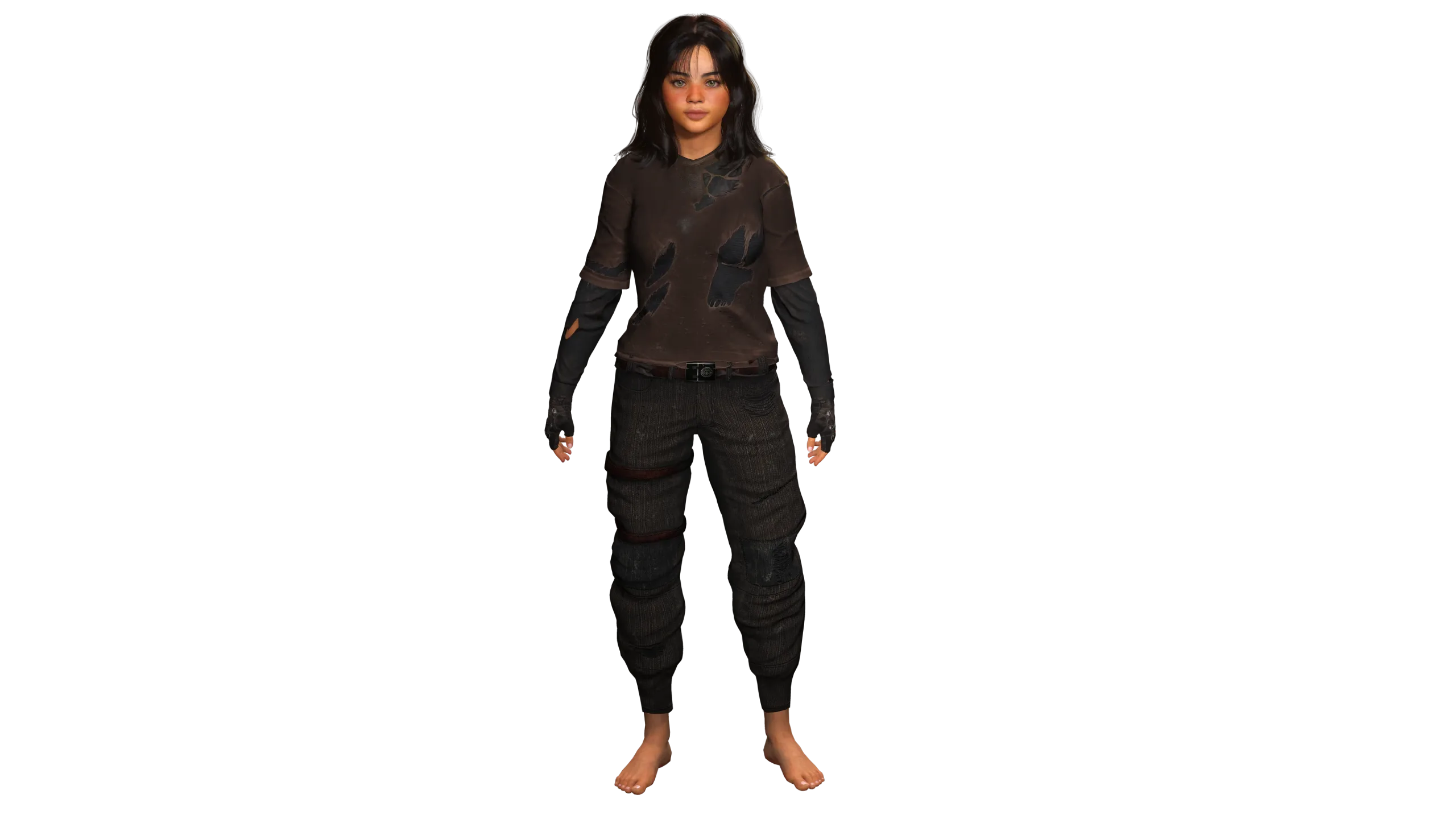 AAA 3D REALISTIC CHARACTER -TEENAGE GIRL SURVIVOR APOCALYPTIC 01