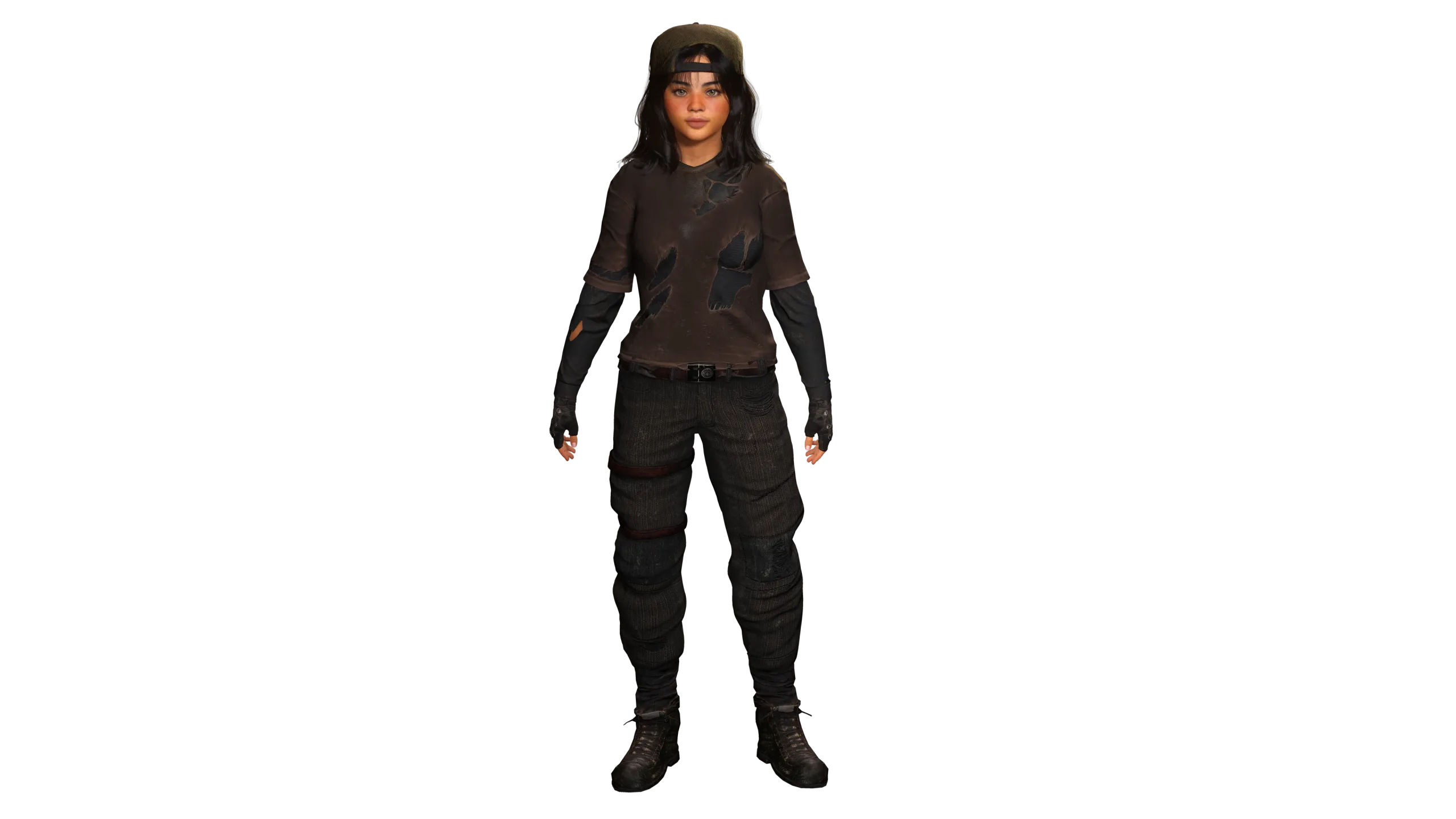 AAA 3D REALISTIC CHARACTER -TEENAGE GIRL SURVIVOR APOCALYPTIC 01