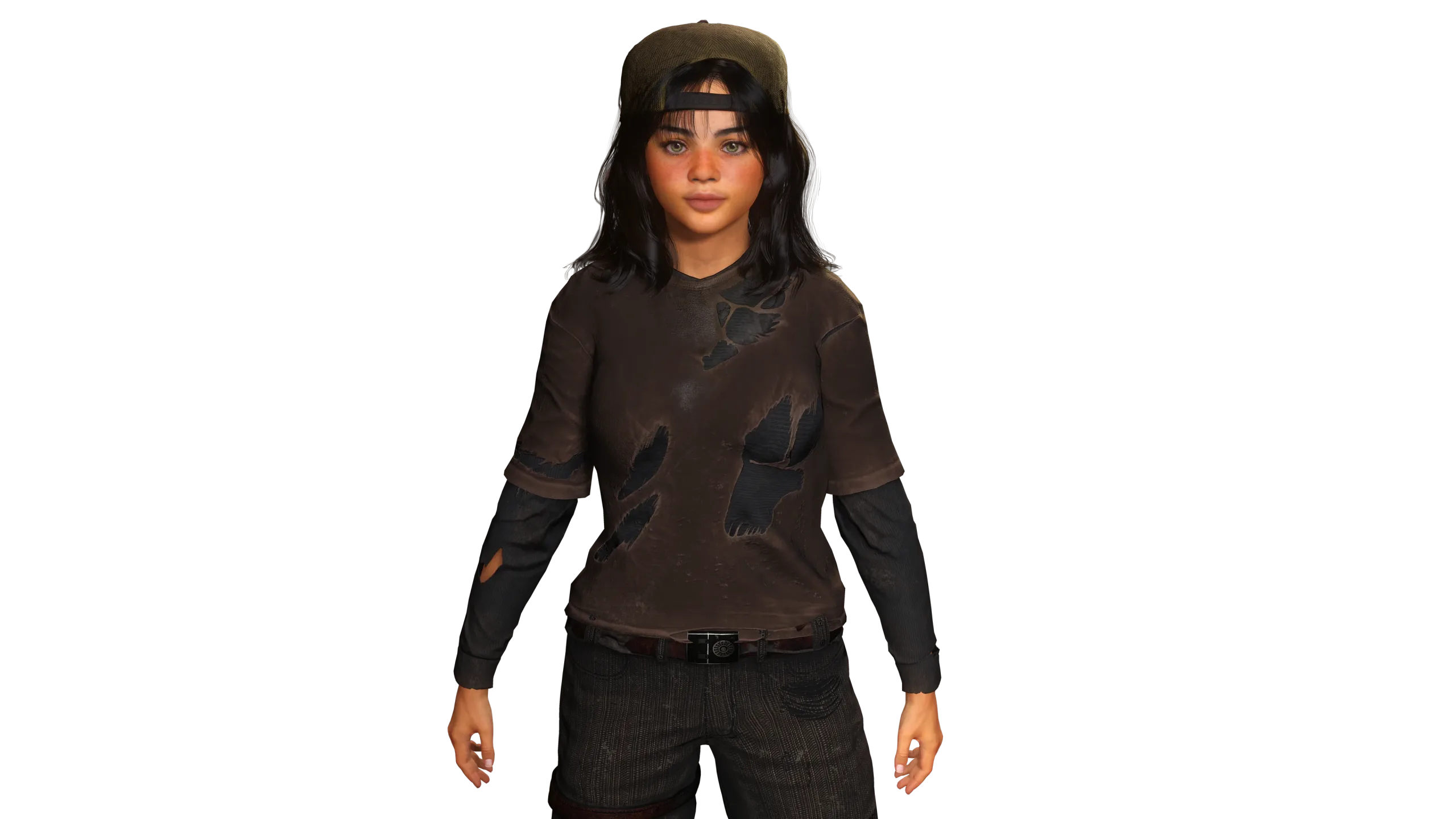 AAA 3D REALISTIC CHARACTER -TEENAGE GIRL SURVIVOR APOCALYPTIC 01