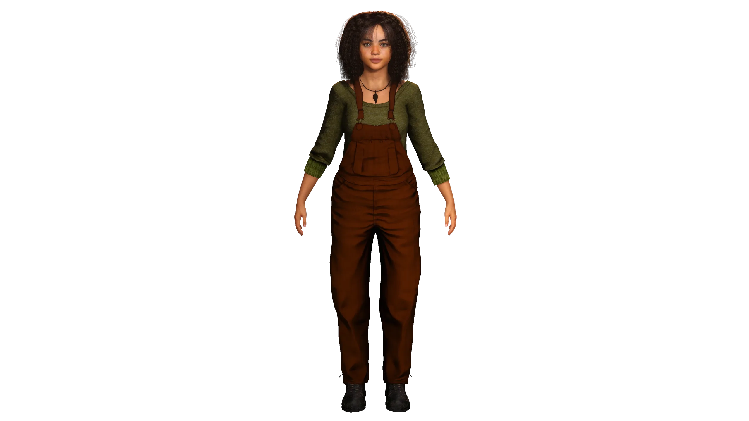 AAA 3D REALISTIC HUMAN CHARACTER - AFRICAN BLACK TEENAGE GIRL