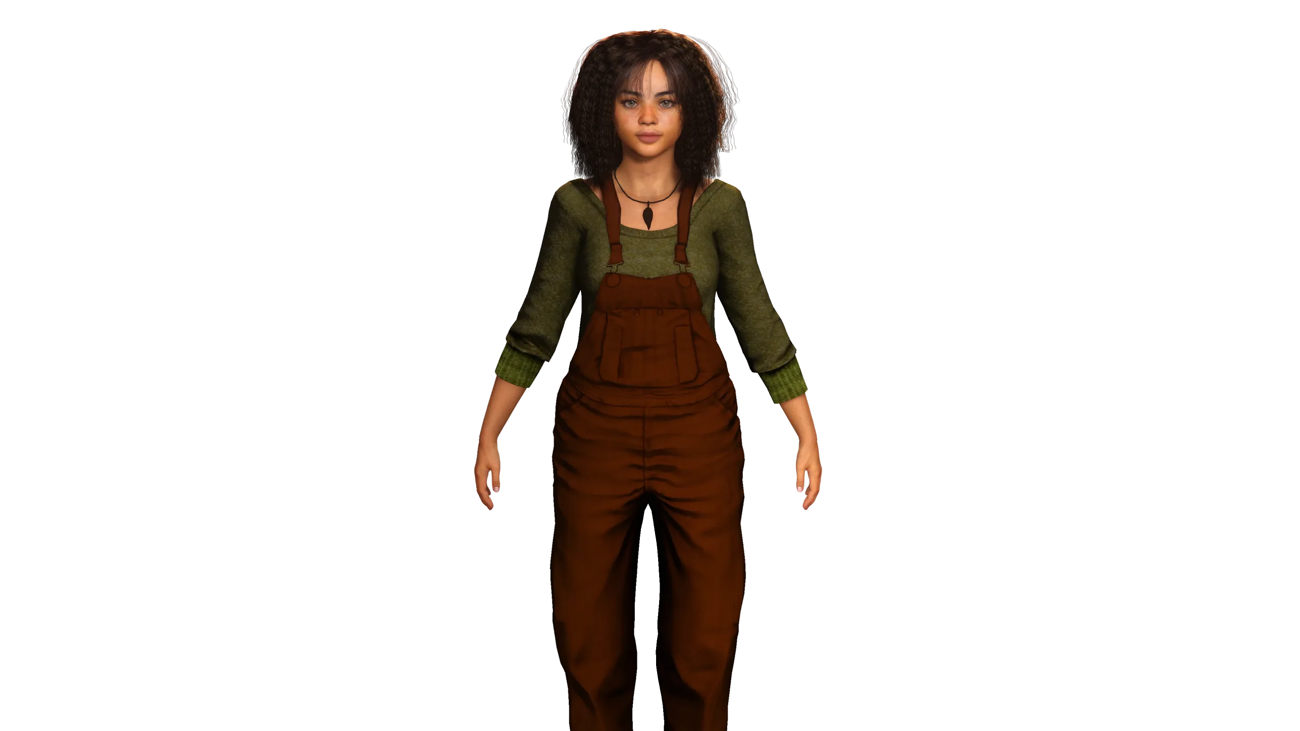 AAA 3D REALISTIC HUMAN CHARACTER - AFRICAN BLACK TEENAGE GIRL