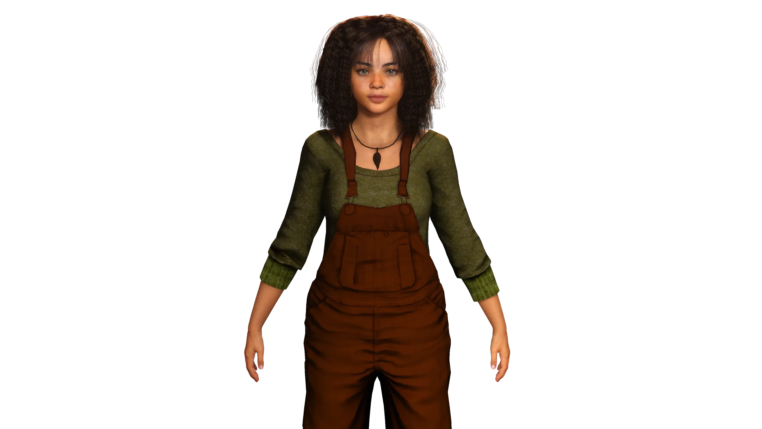 AAA 3D REALISTIC HUMAN CHARACTER - AFRICAN BLACK TEENAGE GIRL