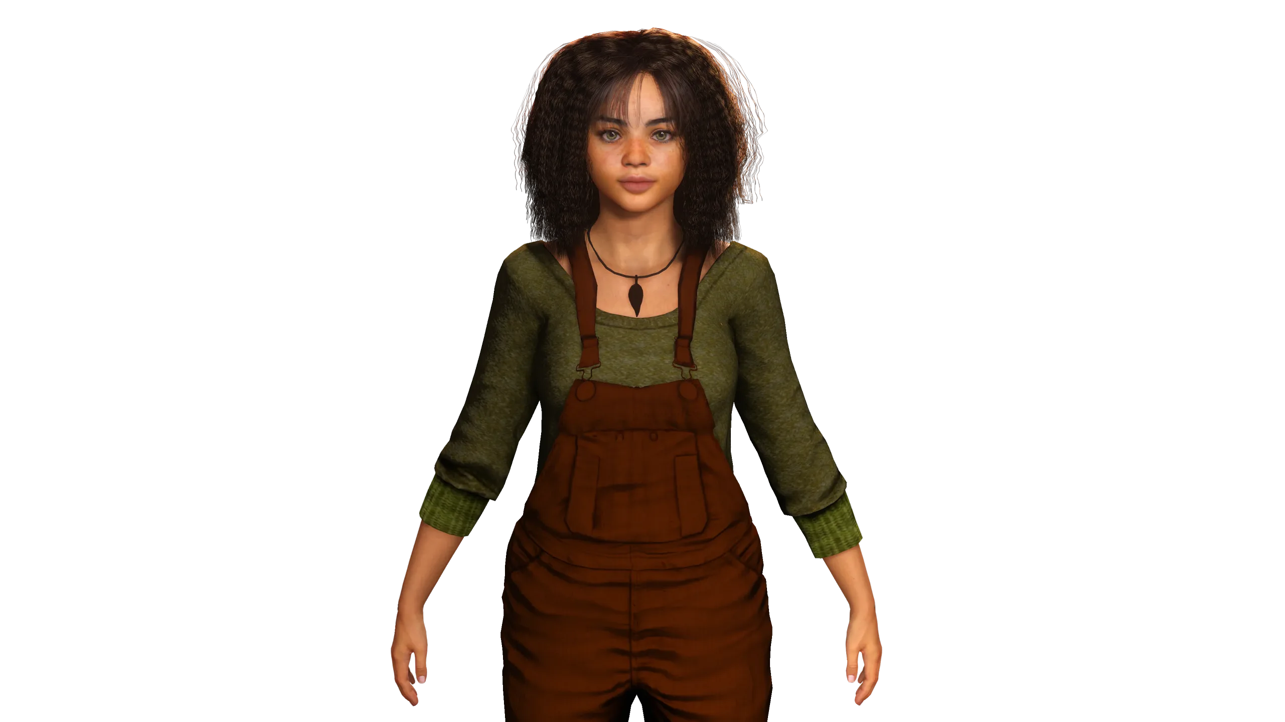 AAA 3D REALISTIC HUMAN CHARACTER - AFRICAN BLACK TEENAGE GIRL