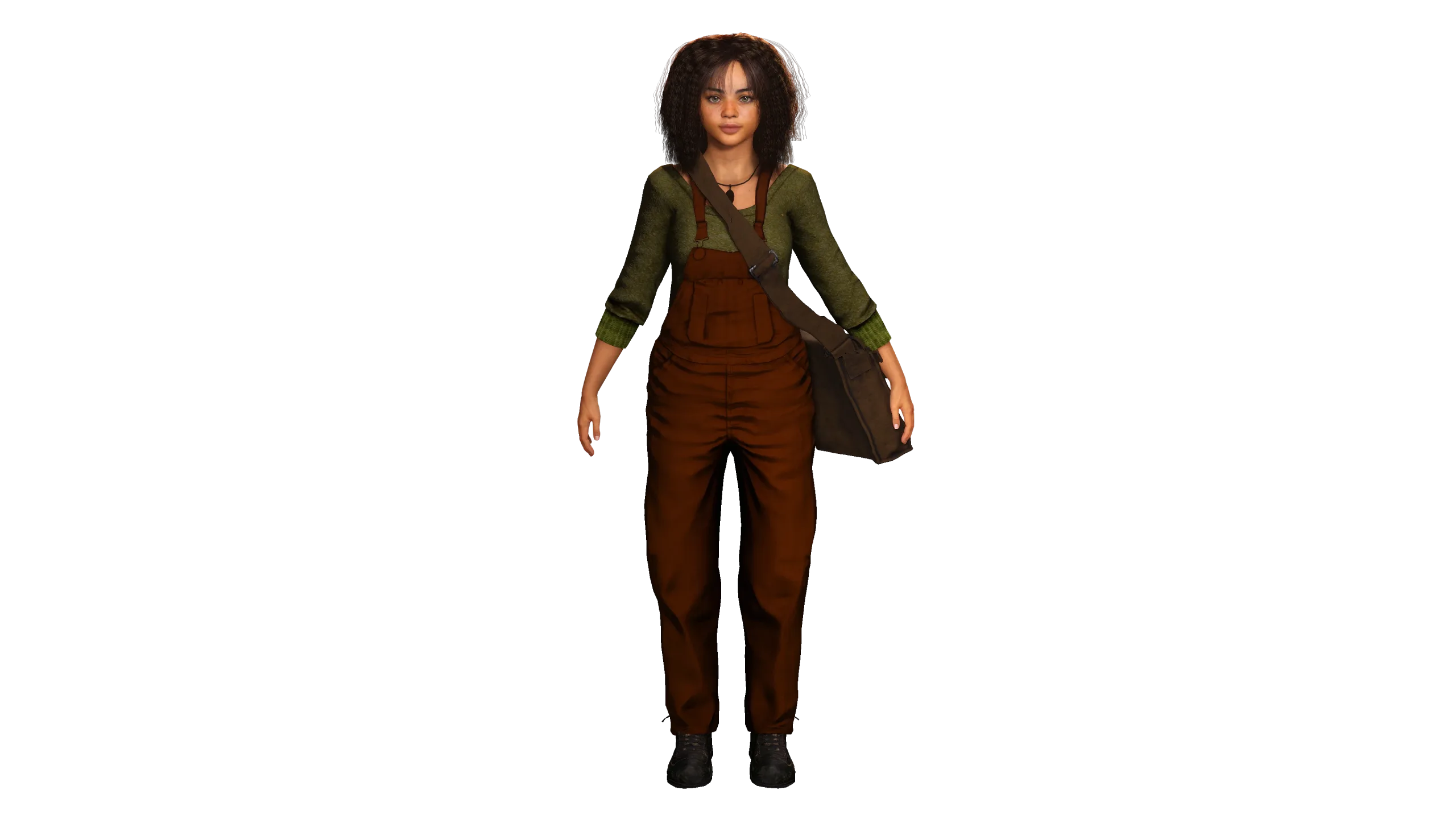 AAA 3D REALISTIC HUMAN CHARACTER - AFRICAN BLACK TEENAGE GIRL