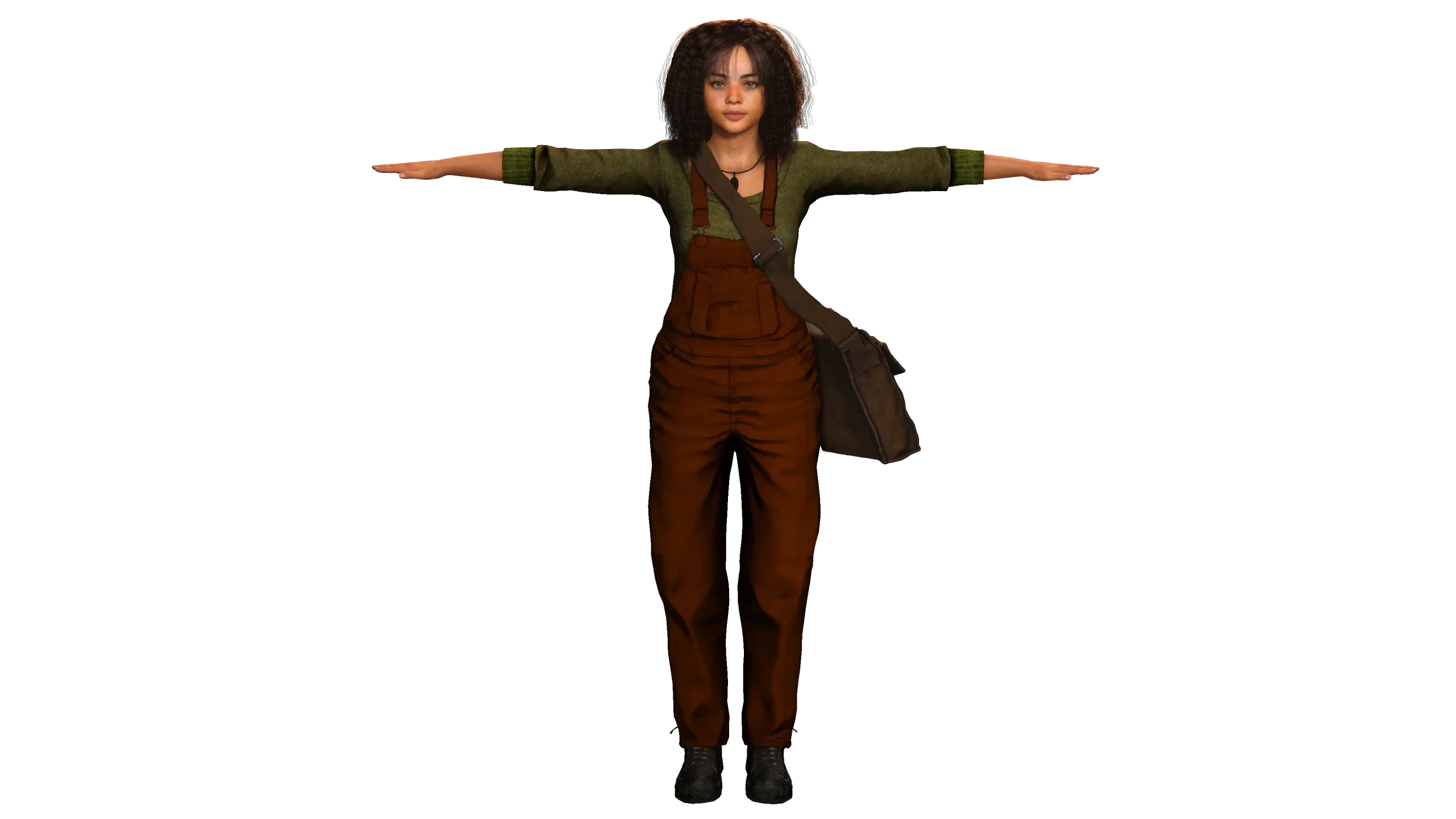 AAA 3D REALISTIC HUMAN CHARACTER - AFRICAN BLACK TEENAGE GIRL