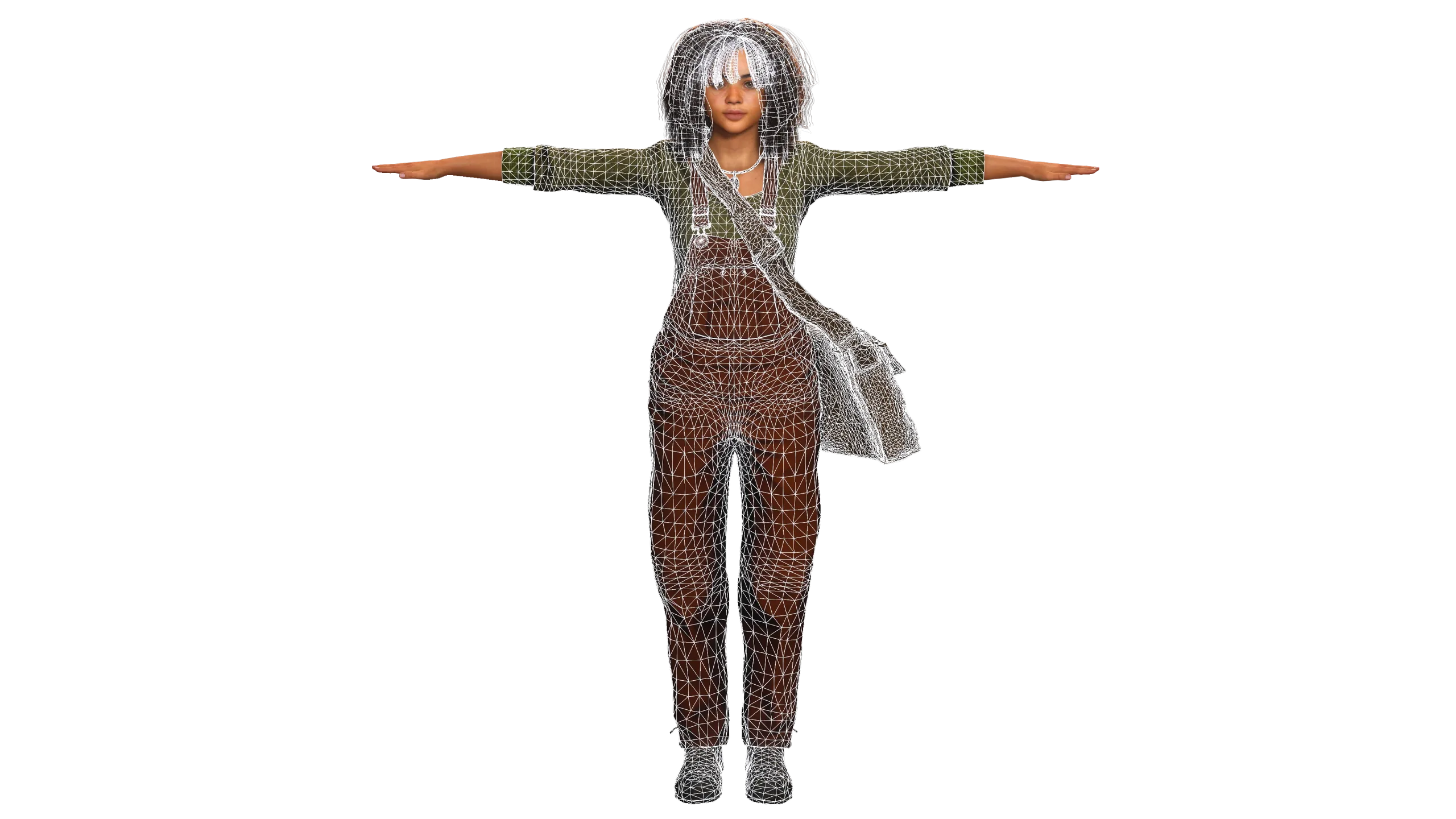 AAA 3D REALISTIC HUMAN CHARACTER - AFRICAN BLACK TEENAGE GIRL