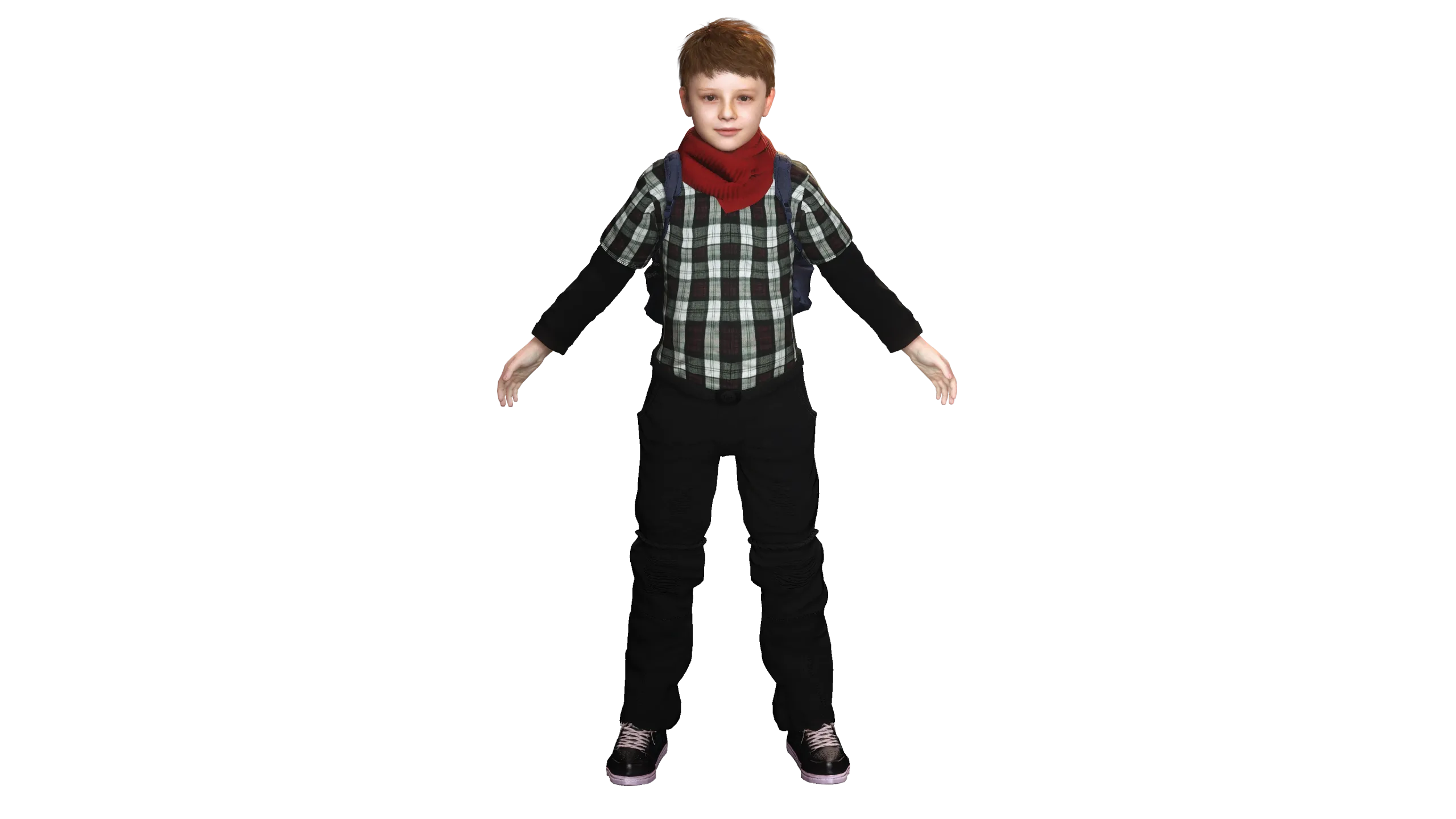 AAA 3D REALISTIC HUMAN RIGGED CHARACTER -EUROPEAN KIDS BOY 01