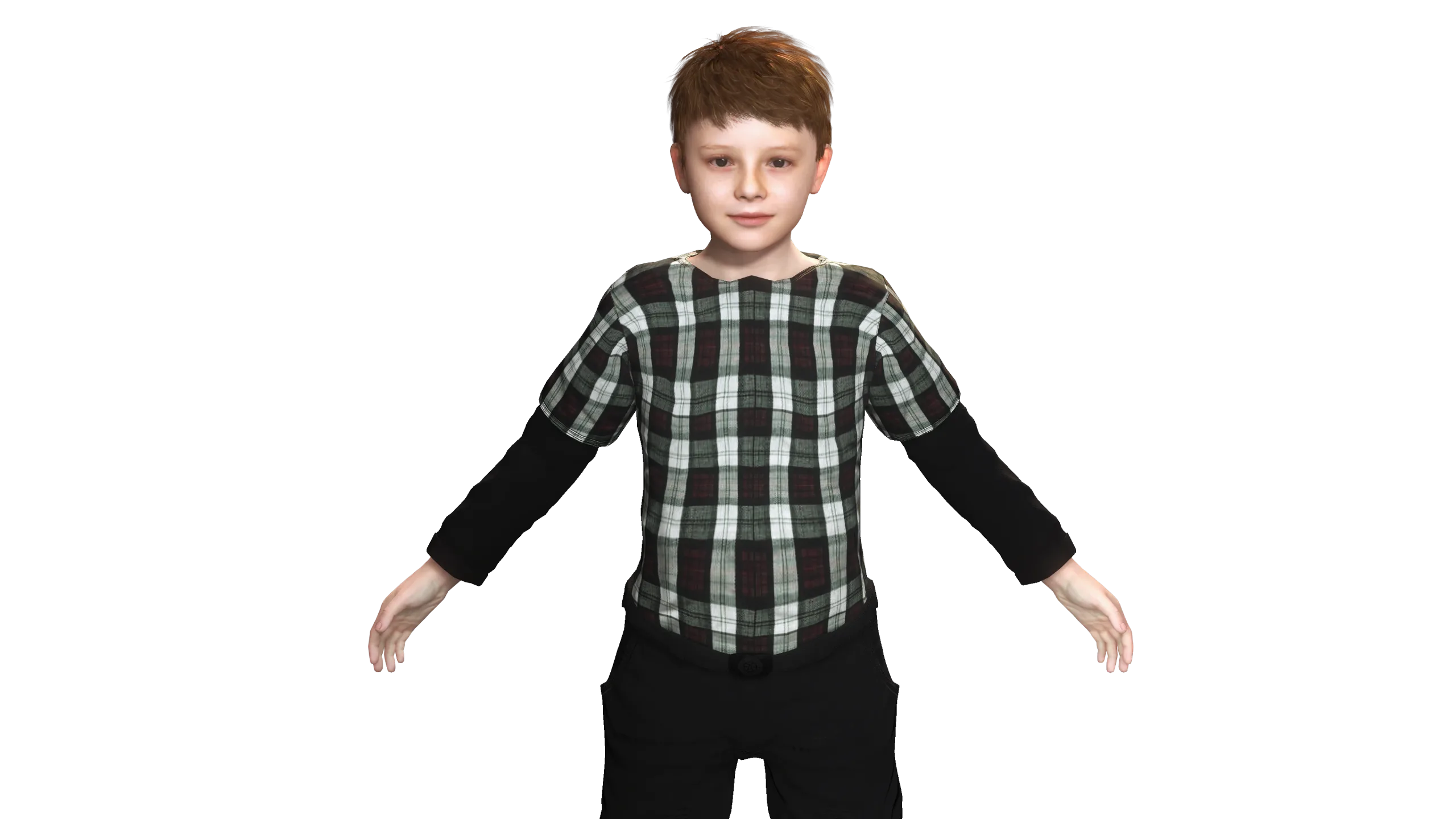 AAA 3D REALISTIC HUMAN RIGGED CHARACTER -EUROPEAN KIDS BOY 01