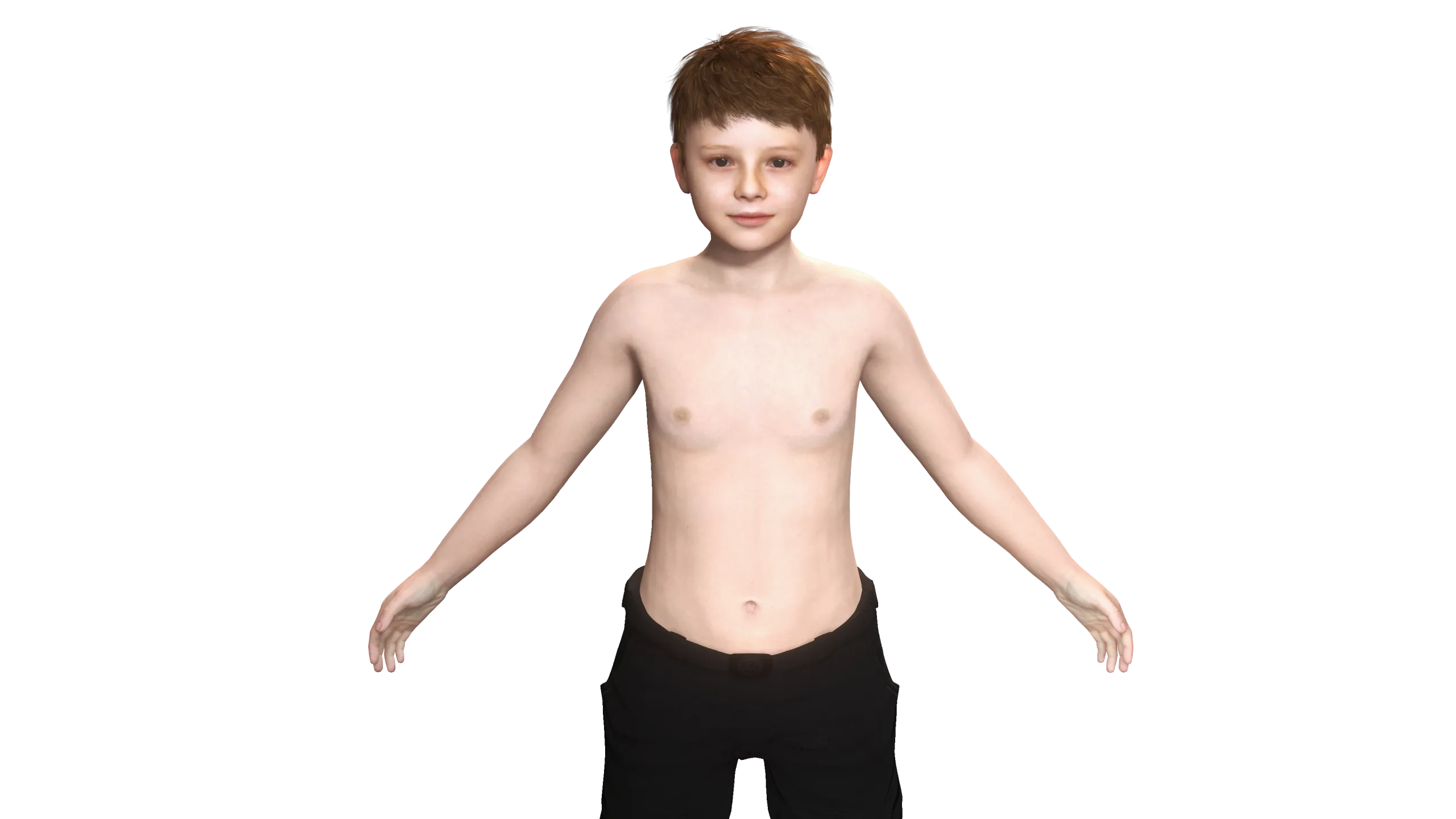 AAA 3D REALISTIC HUMAN RIGGED CHARACTER -EUROPEAN KIDS BOY 01