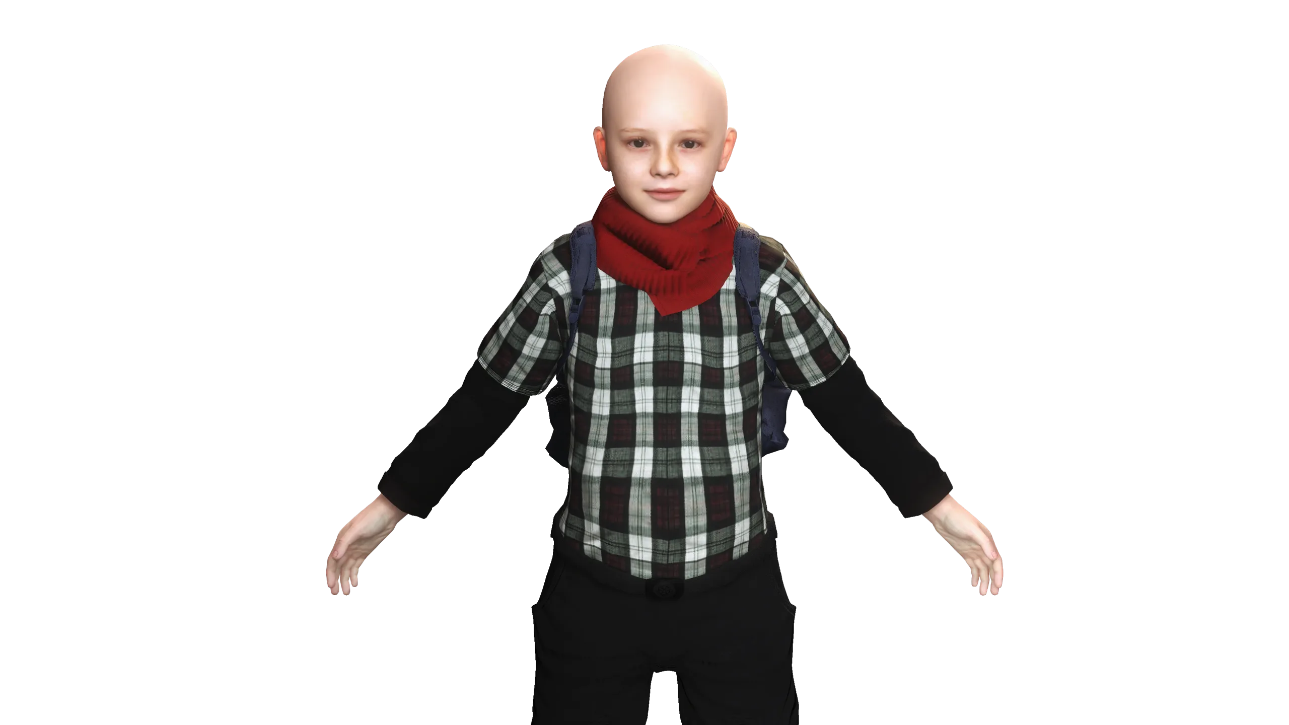 AAA 3D REALISTIC HUMAN RIGGED CHARACTER -EUROPEAN KIDS BOY 01