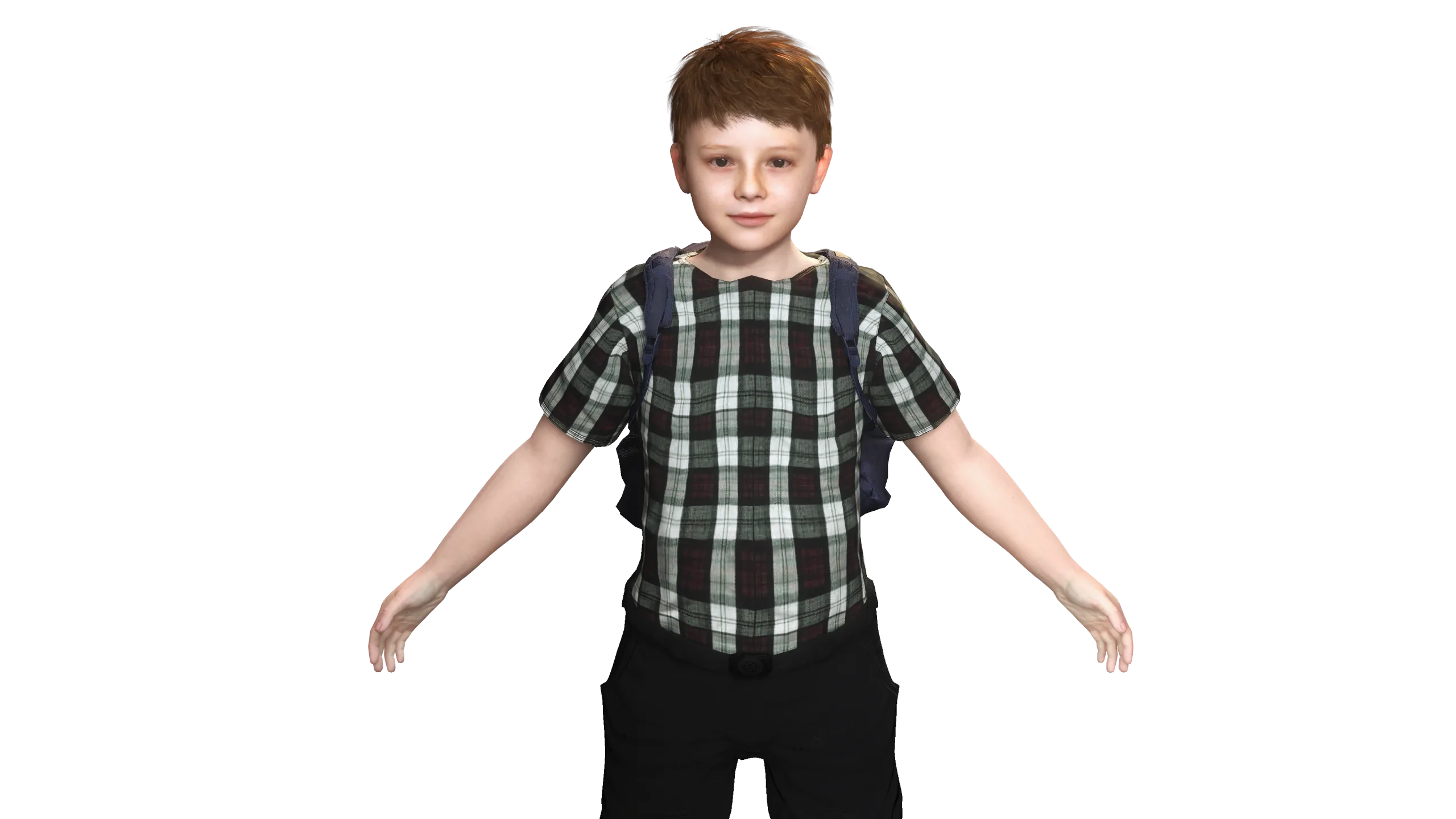 AAA 3D REALISTIC HUMAN RIGGED CHARACTER -EUROPEAN KIDS BOY 01