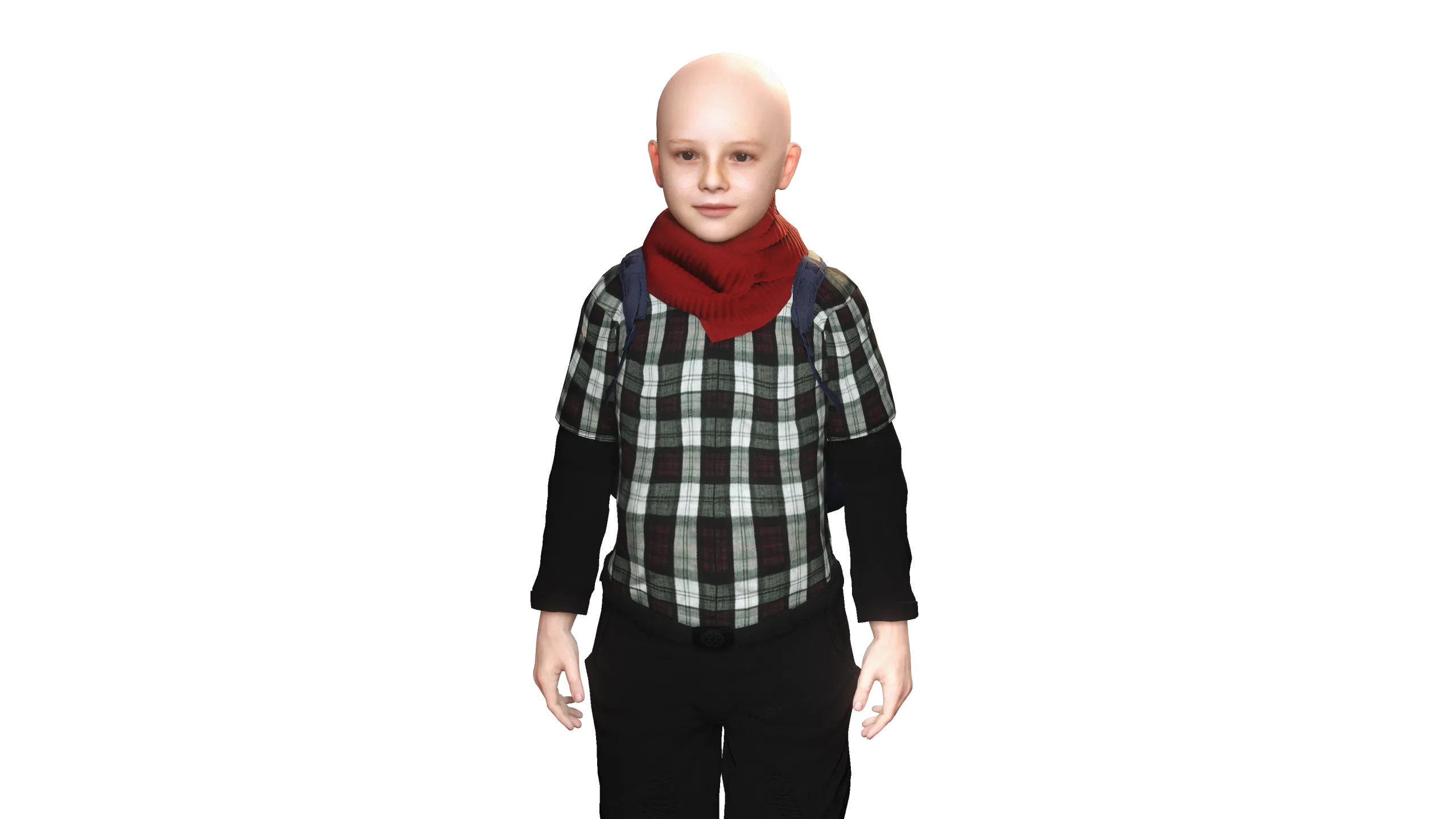 AAA 3D REALISTIC HUMAN RIGGED CHARACTER -EUROPEAN KIDS BOY 01