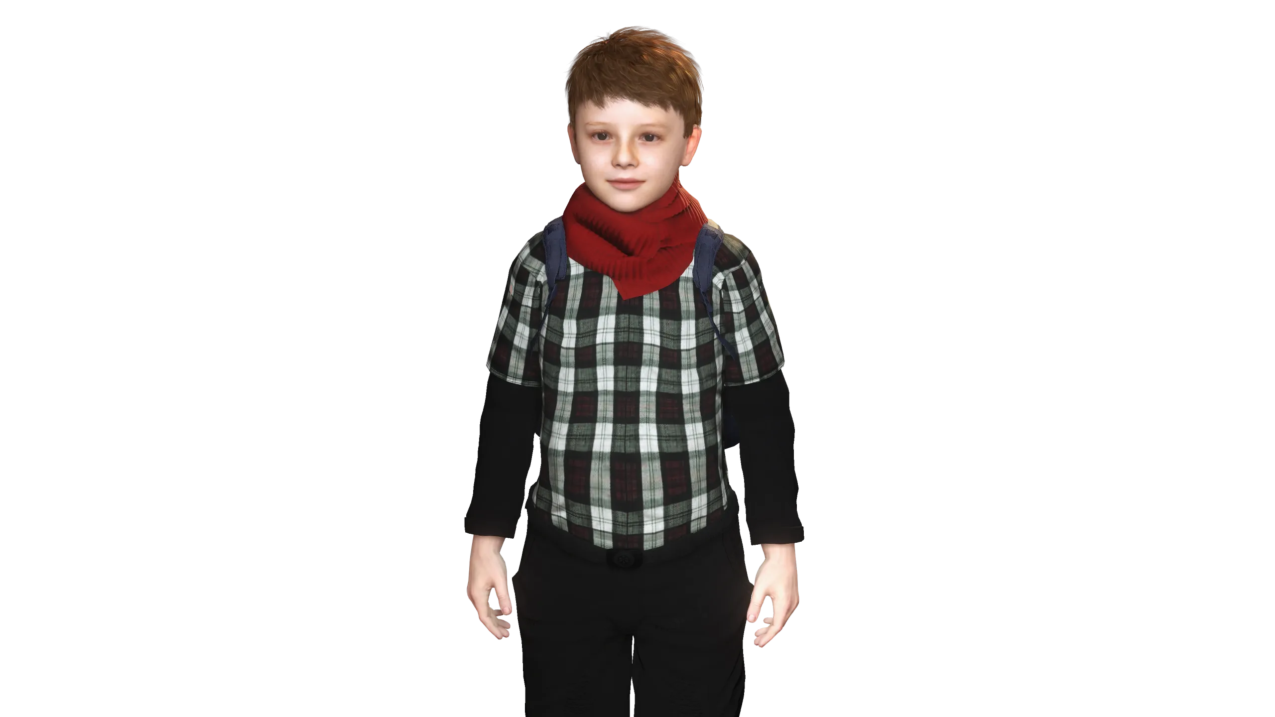 AAA 3D REALISTIC HUMAN RIGGED CHARACTER -EUROPEAN KIDS BOY 01