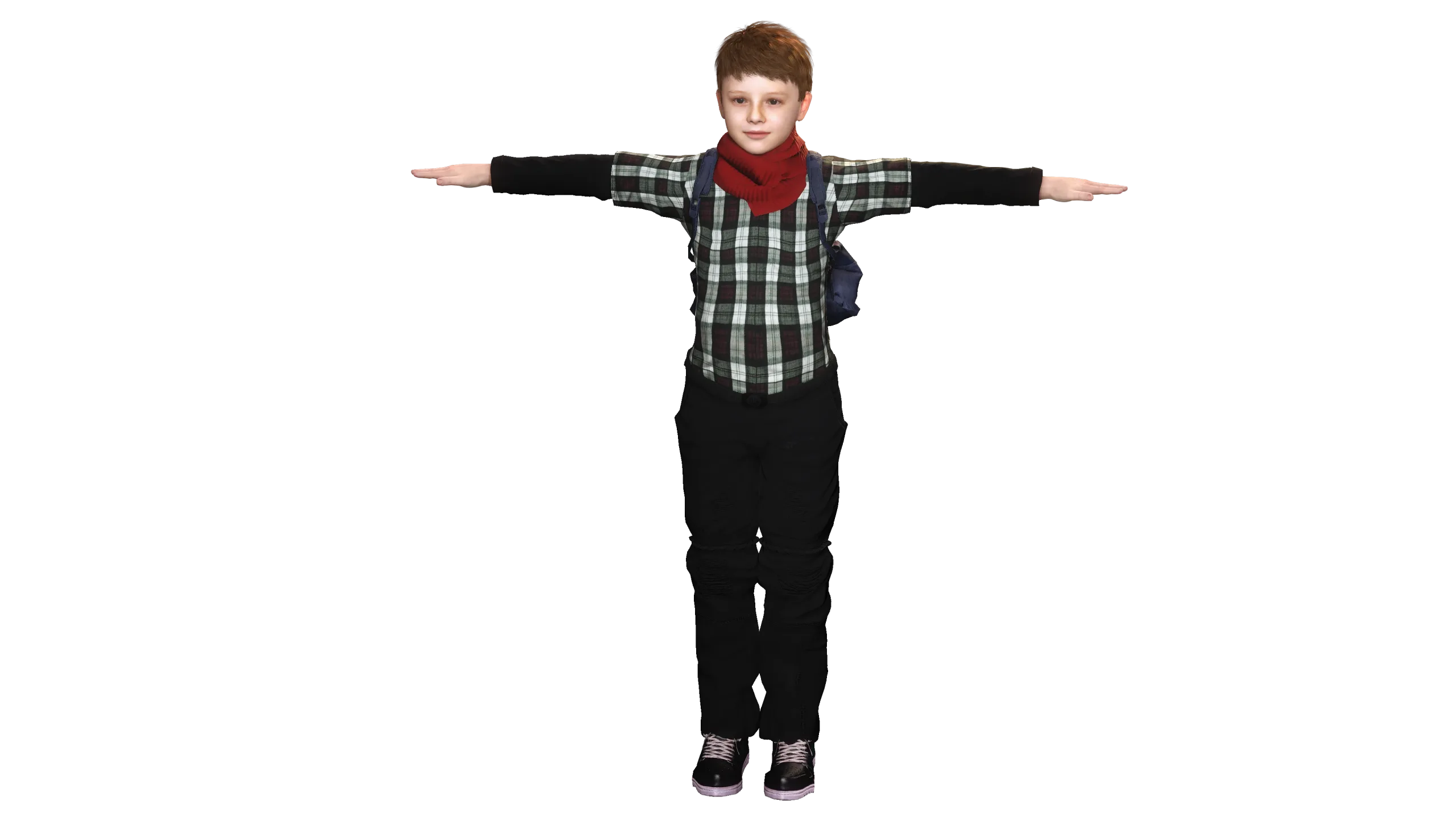 AAA 3D REALISTIC HUMAN RIGGED CHARACTER -EUROPEAN KIDS BOY 01