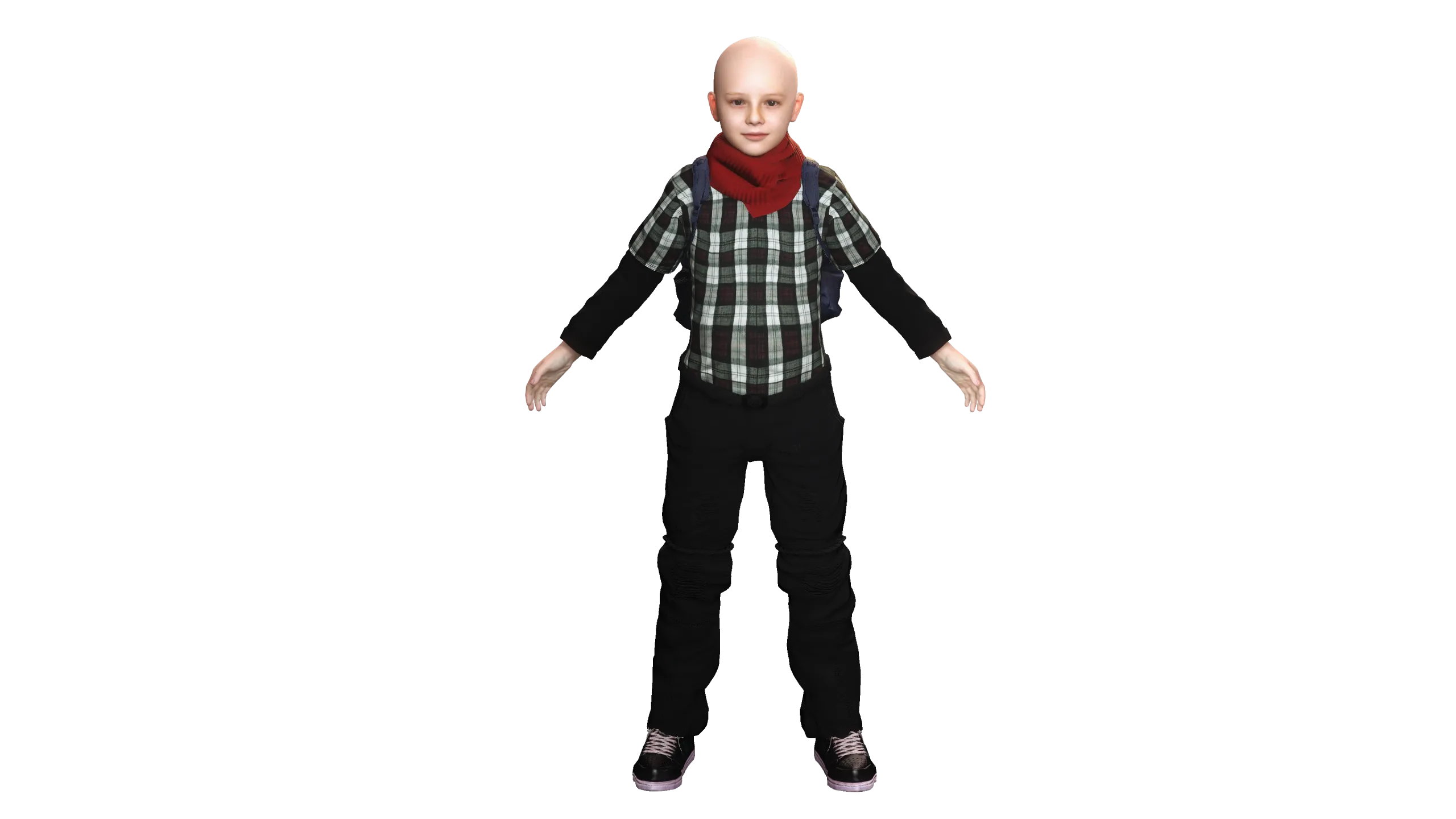 AAA 3D REALISTIC HUMAN RIGGED CHARACTER -EUROPEAN KIDS BOY 01