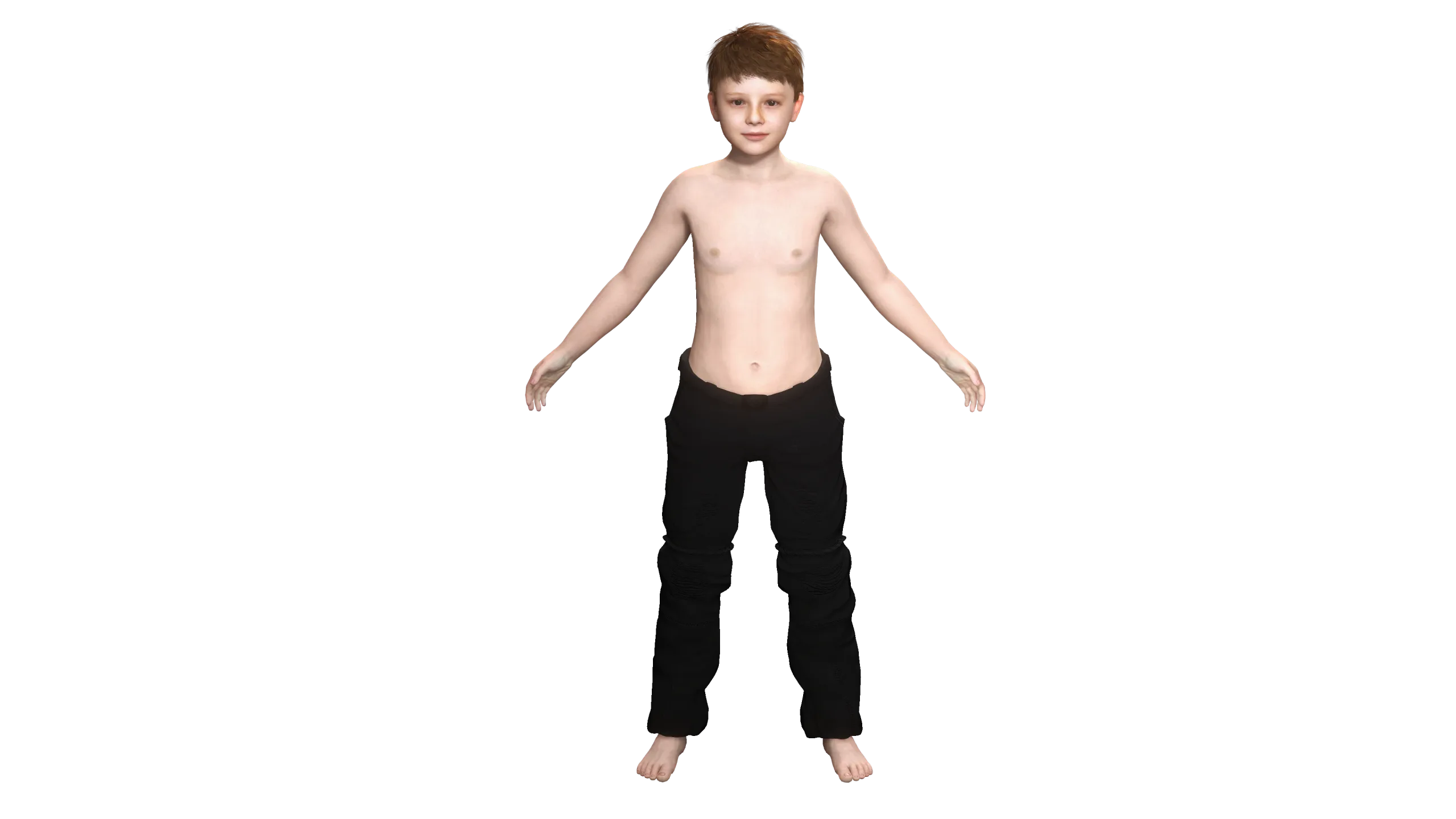 AAA 3D REALISTIC HUMAN RIGGED CHARACTER -EUROPEAN KIDS BOY 01