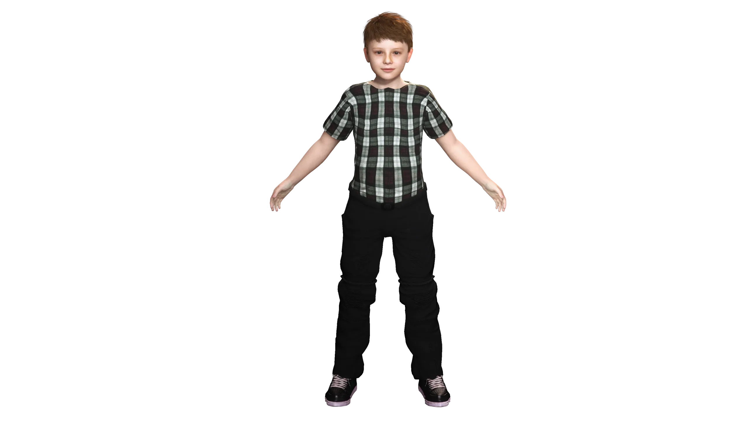 AAA 3D REALISTIC HUMAN RIGGED CHARACTER -EUROPEAN KIDS BOY 01