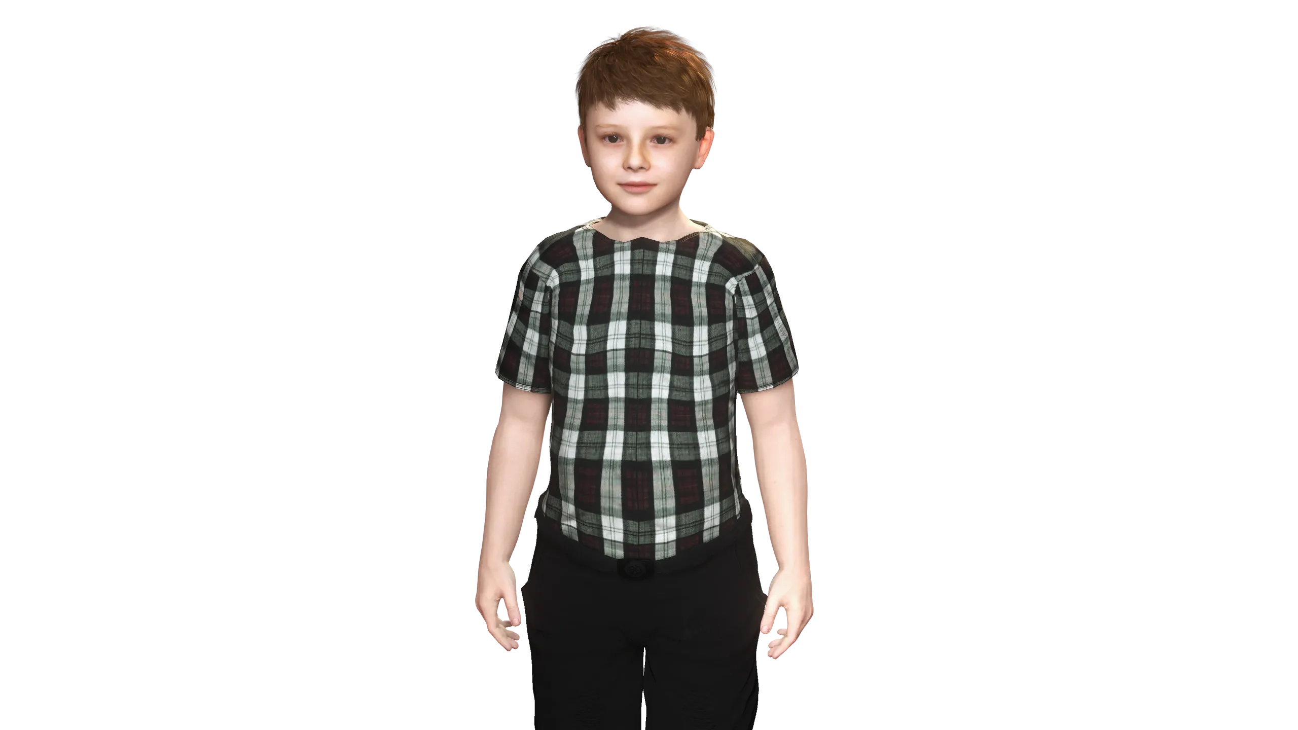 AAA 3D REALISTIC HUMAN RIGGED CHARACTER -EUROPEAN KIDS BOY 01