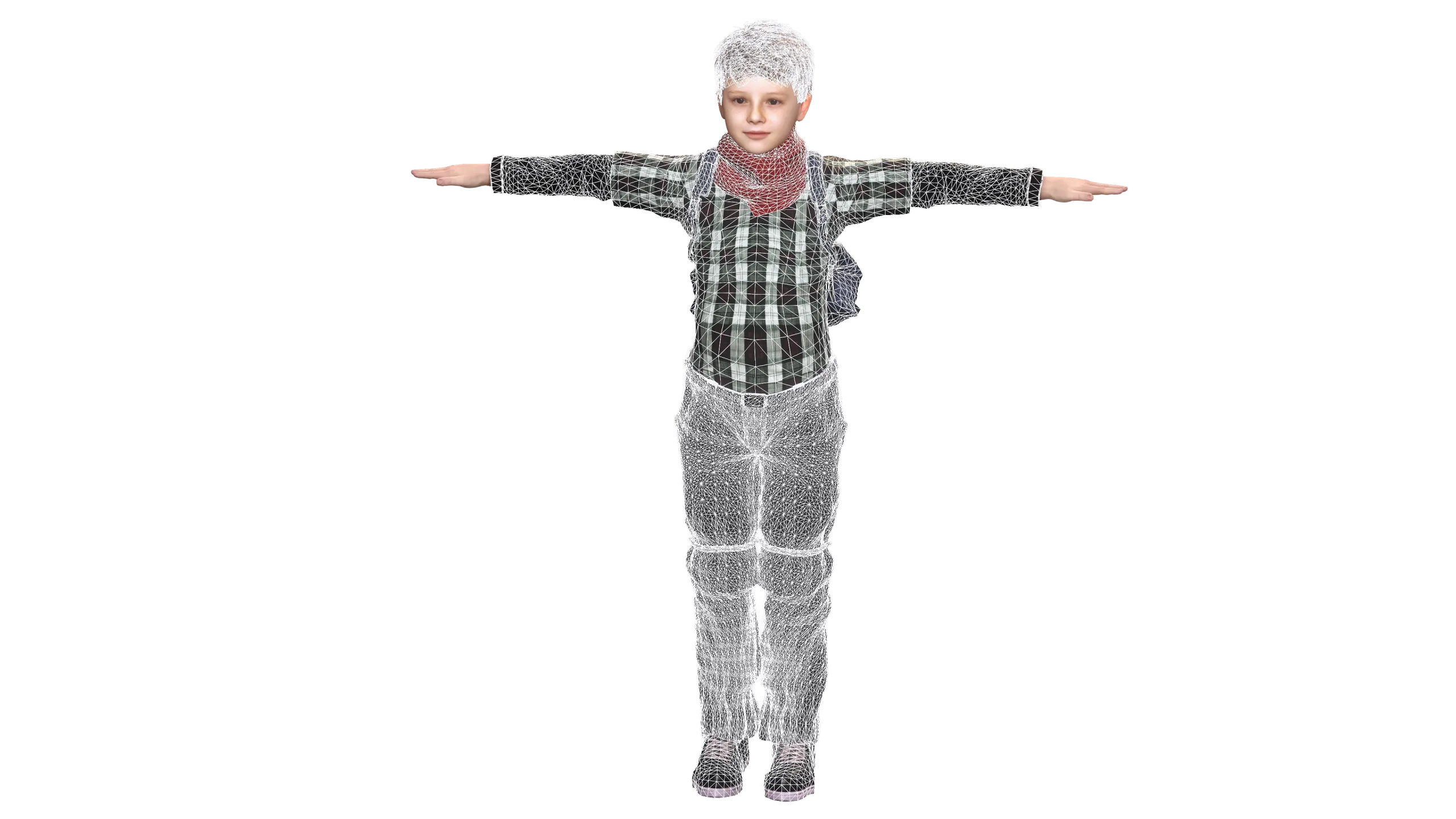 AAA 3D REALISTIC HUMAN RIGGED CHARACTER -EUROPEAN KIDS BOY 01