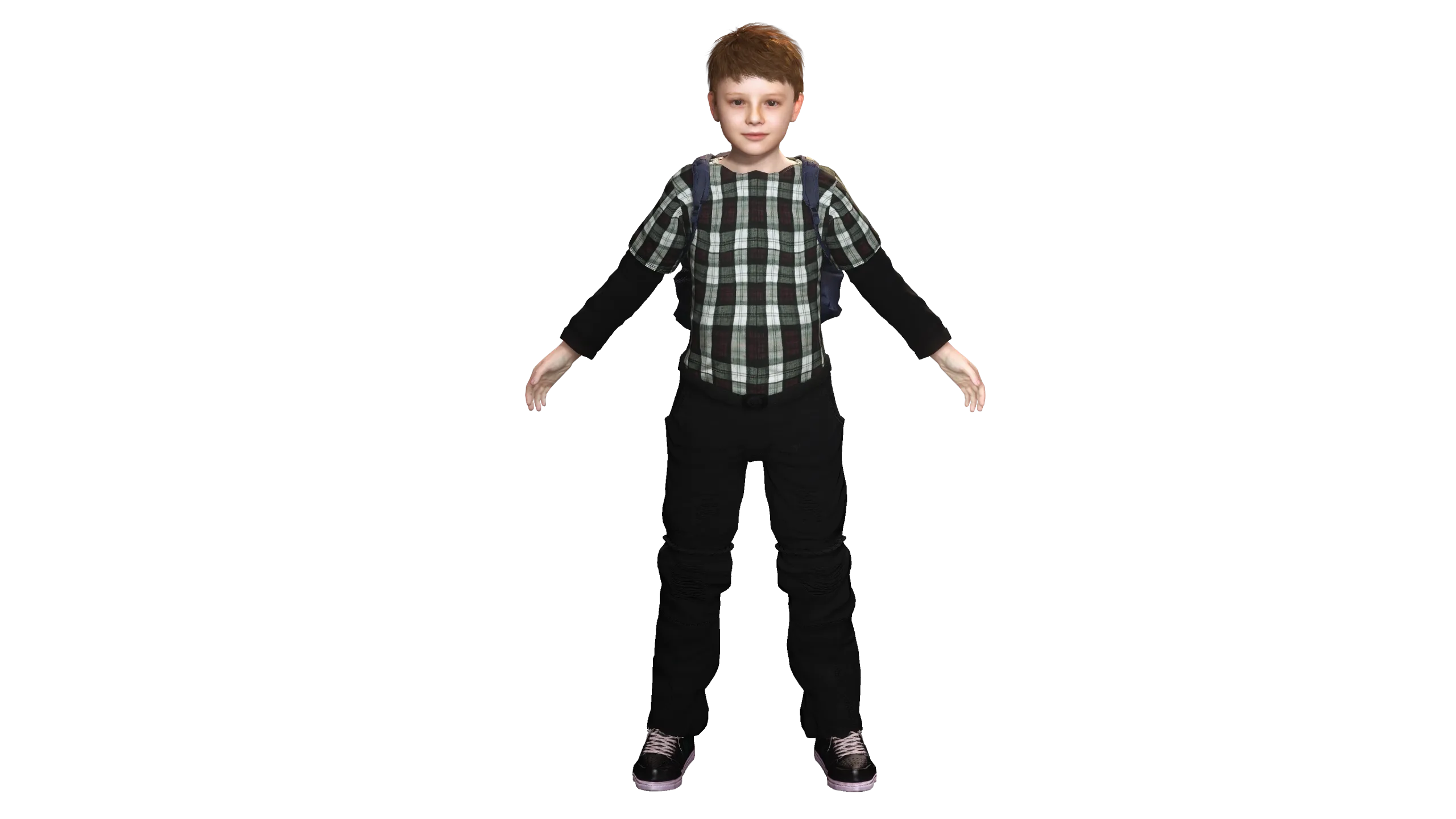 AAA 3D REALISTIC HUMAN RIGGED CHARACTER -EUROPEAN KIDS BOY 01