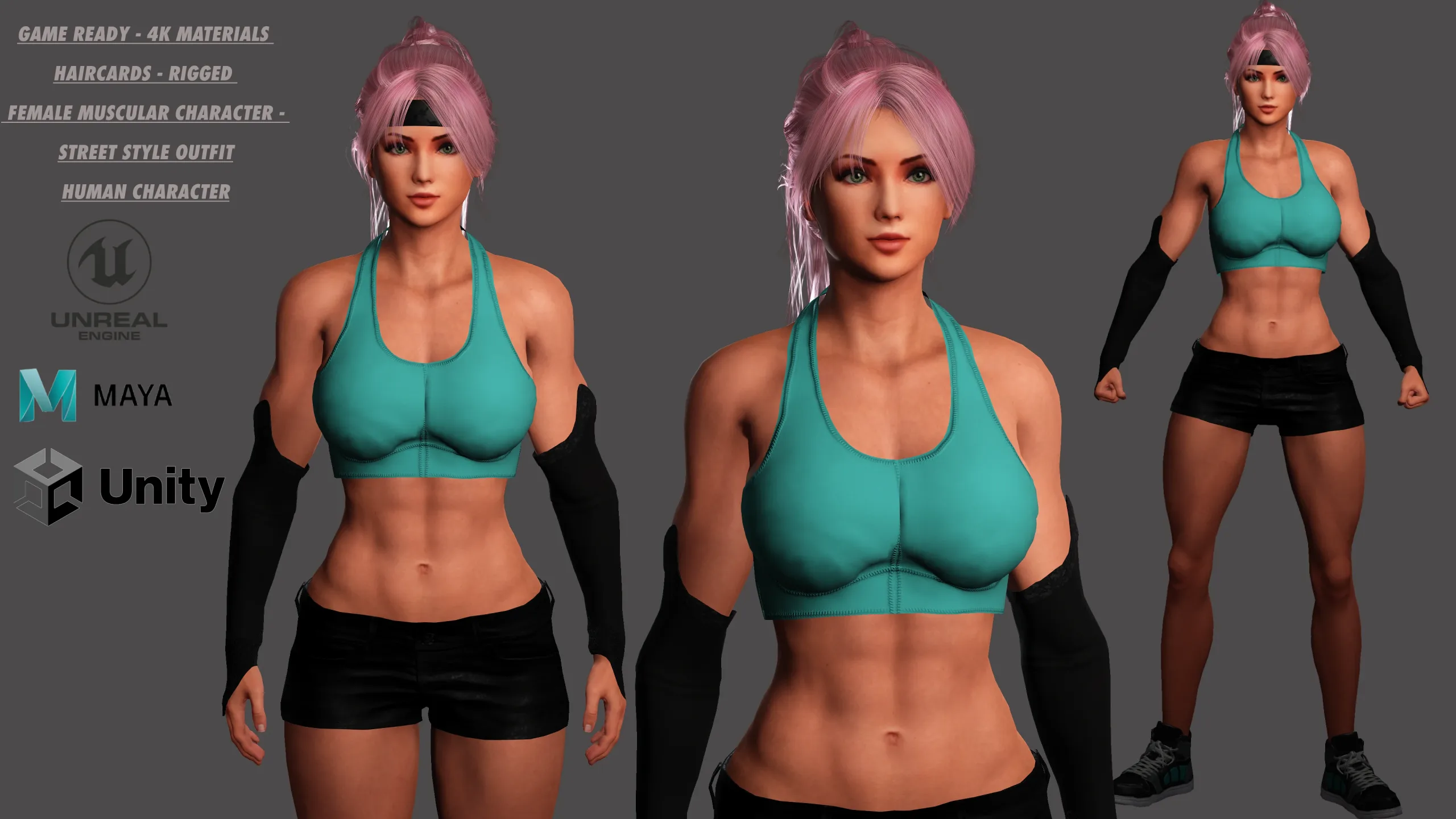 AAA 3D MUSCULAR BARBIE STREET STYLE-REALISTIC GAME CHARACTER