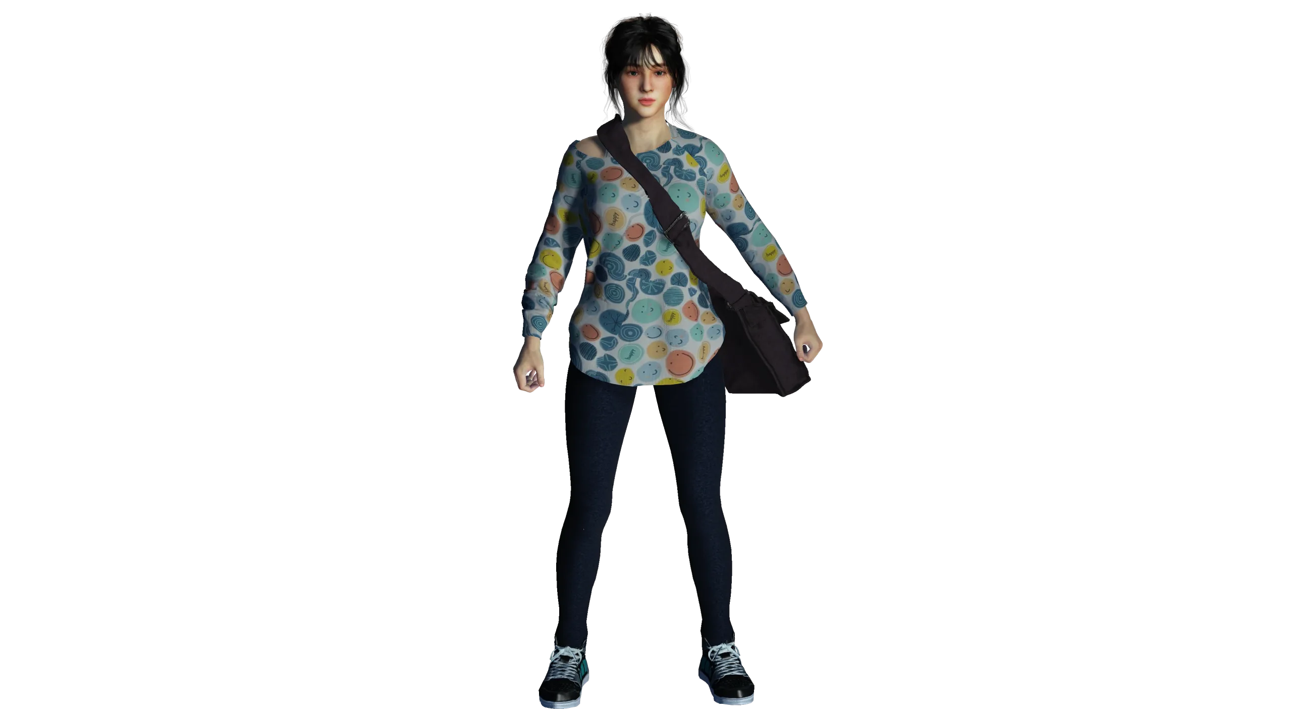 AAA 3D BEAUTIFUL TEENAGE GIRL CASUAL -REALISTIC CHARACTER