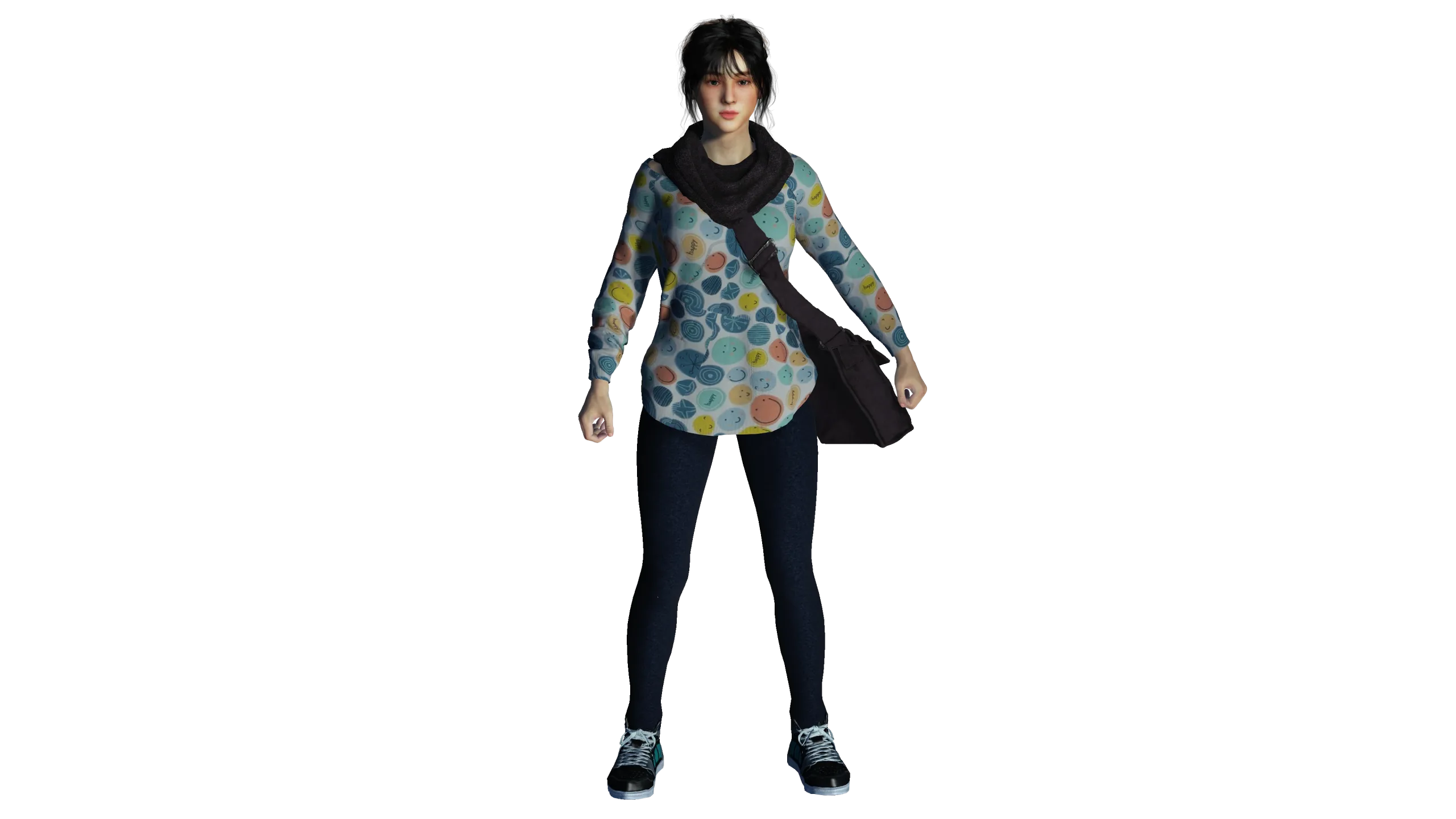 AAA 3D BEAUTIFUL TEENAGE GIRL CASUAL -REALISTIC CHARACTER