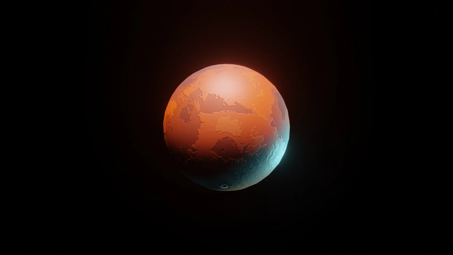 Stylized Planet Mars 3D Model 2k/4k/8k - FlippedNormals