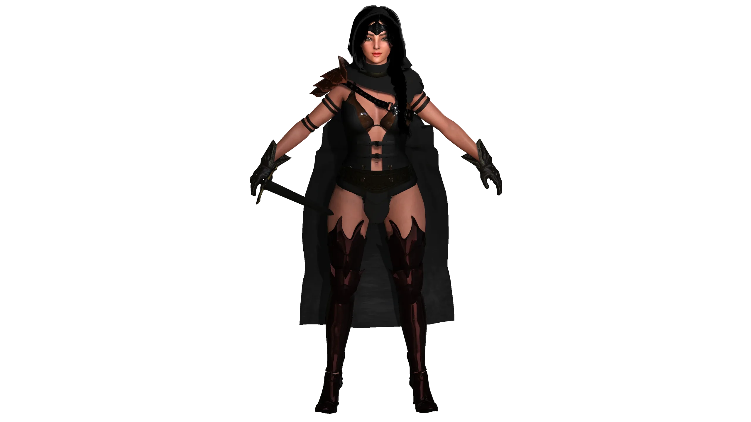 AAA 3D FANTASY FEMALE WARRIOR - REALISTIC RIG GAME CHARACTER