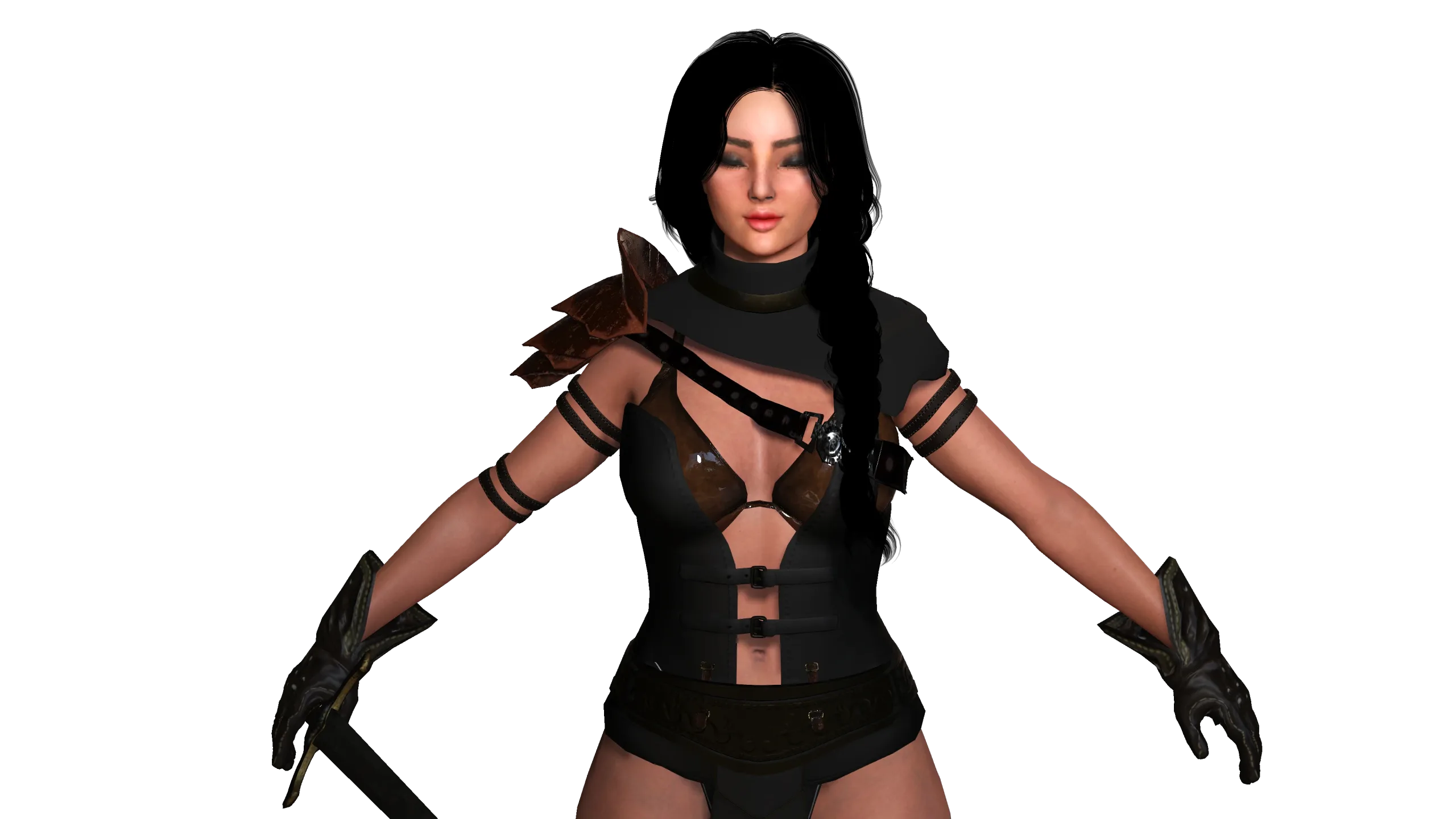 AAA 3D FANTASY FEMALE WARRIOR - REALISTIC RIG GAME CHARACTER