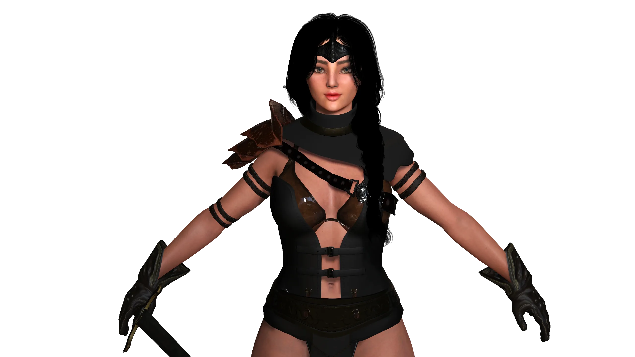 AAA 3D FANTASY FEMALE WARRIOR - REALISTIC RIG GAME CHARACTER