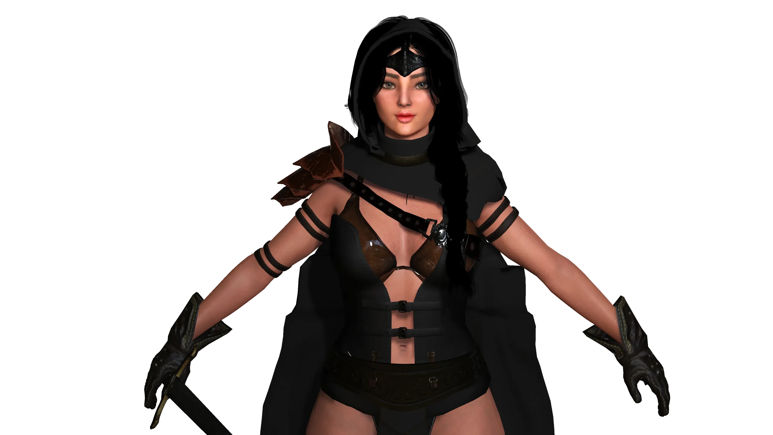 AAA 3D FANTASY FEMALE WARRIOR - REALISTIC RIG GAME CHARACTER