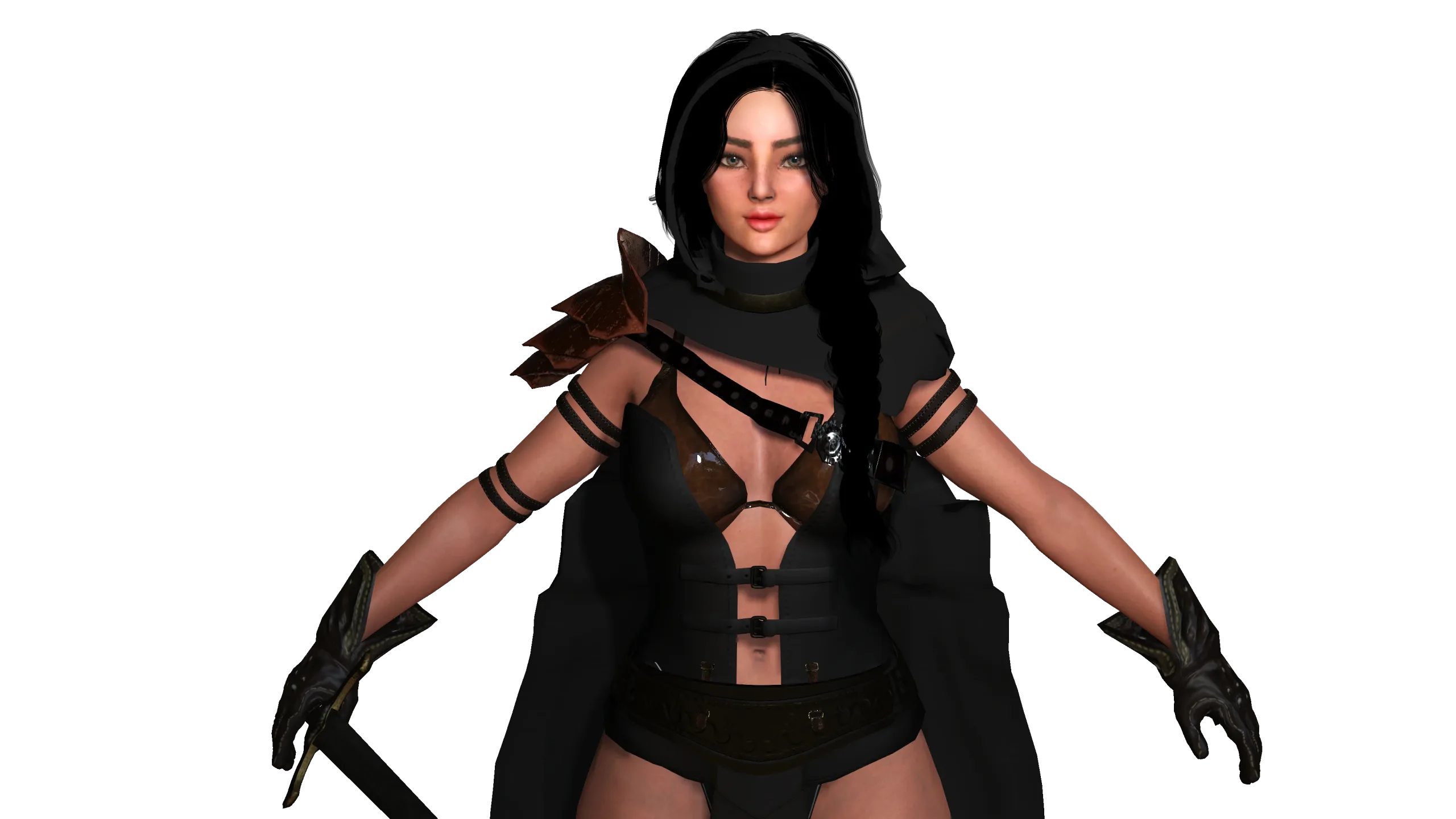 AAA 3D FANTASY FEMALE WARRIOR - REALISTIC RIG GAME CHARACTER