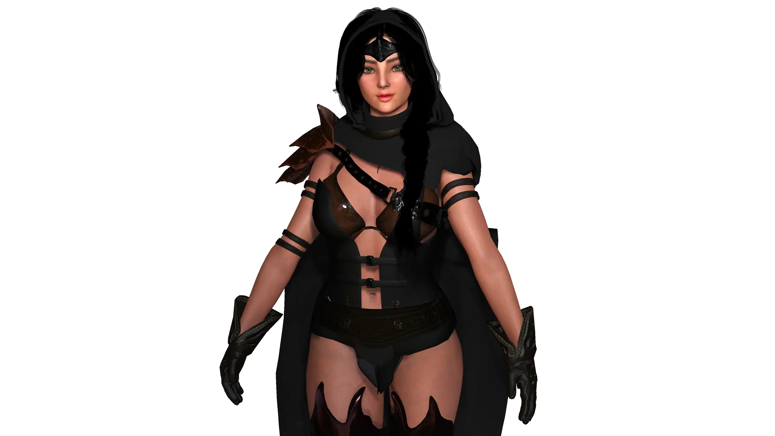 AAA 3D FANTASY FEMALE WARRIOR - REALISTIC RIG GAME CHARACTER