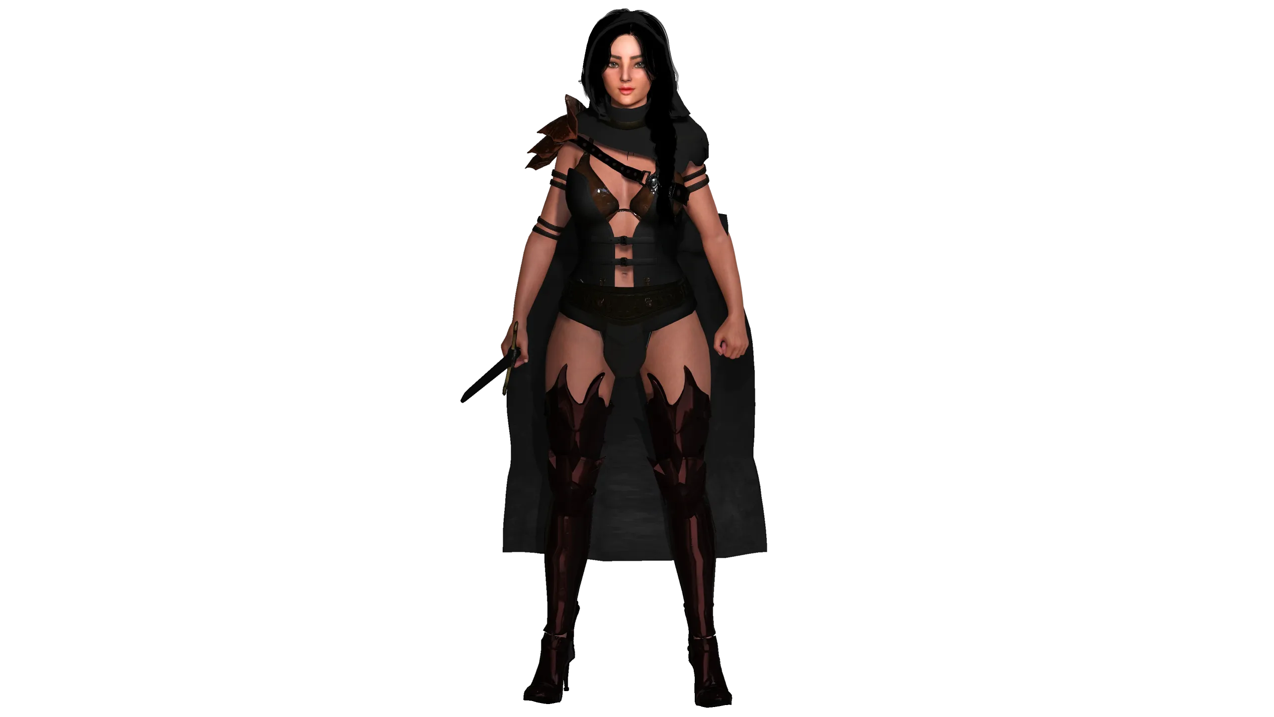 AAA 3D FANTASY FEMALE WARRIOR - REALISTIC RIG GAME CHARACTER